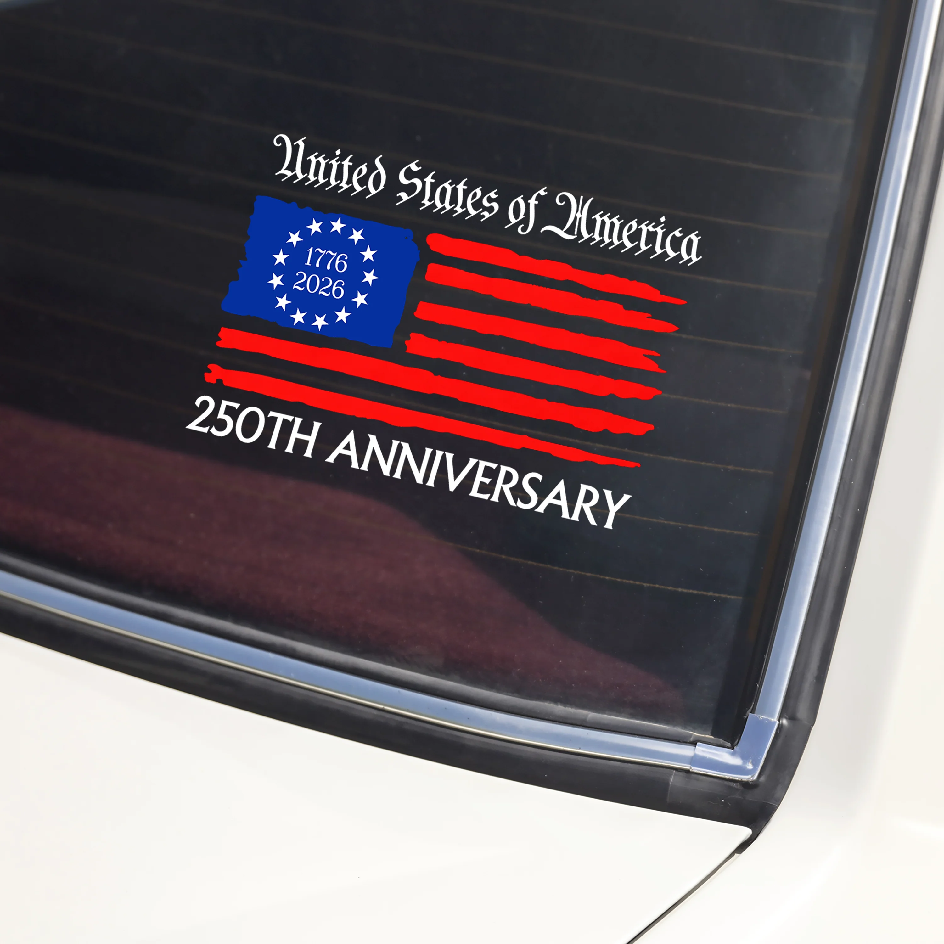 United States of America 250th Anniversary - Celebrate USA Birthday 1776-2026 Car Window Decal Sticker CH07 910218 - Image 3