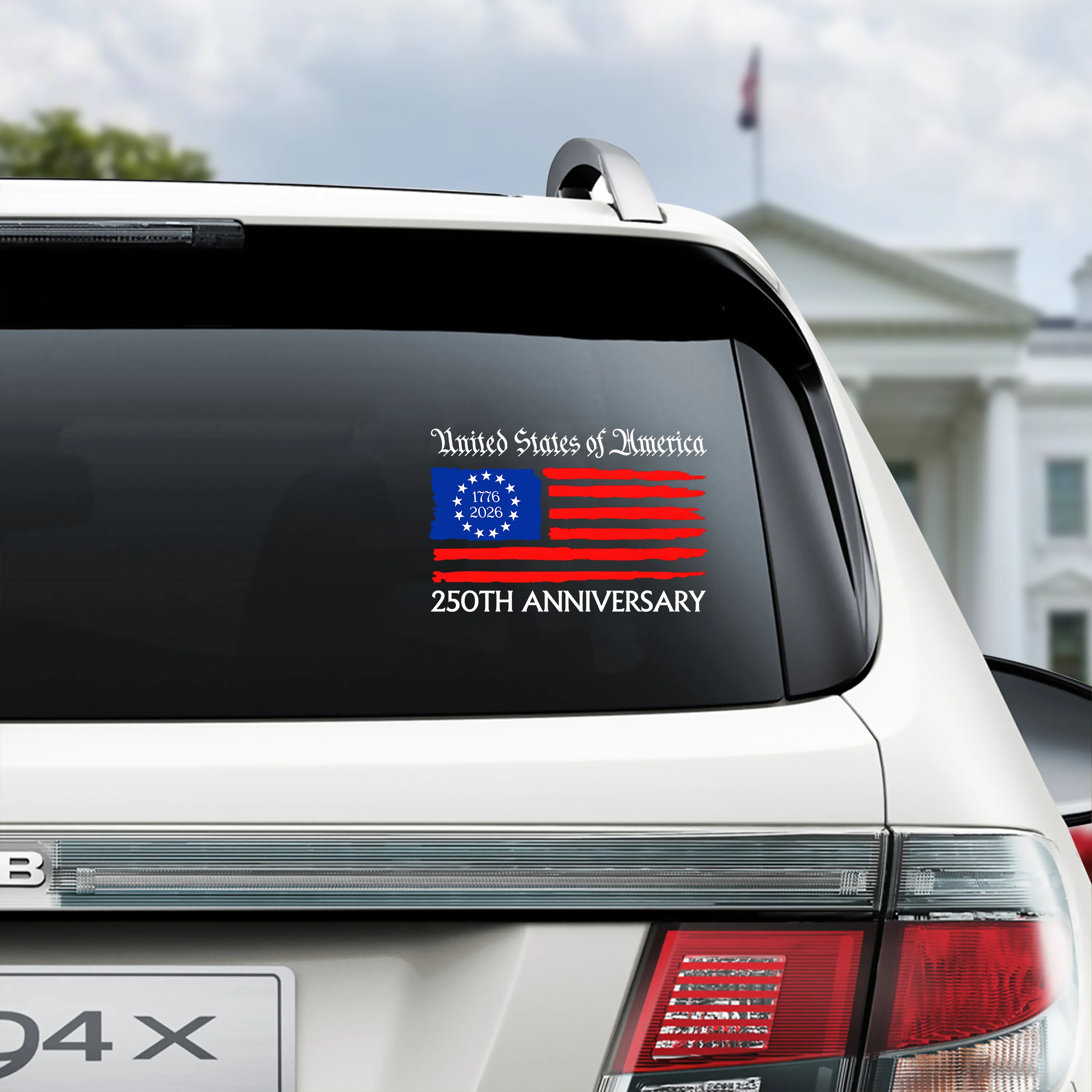 United States of America 250th Anniversary - Celebrate USA Birthday 1776-2026 Car Window Decal Sticker CH07 910218 - Image 4