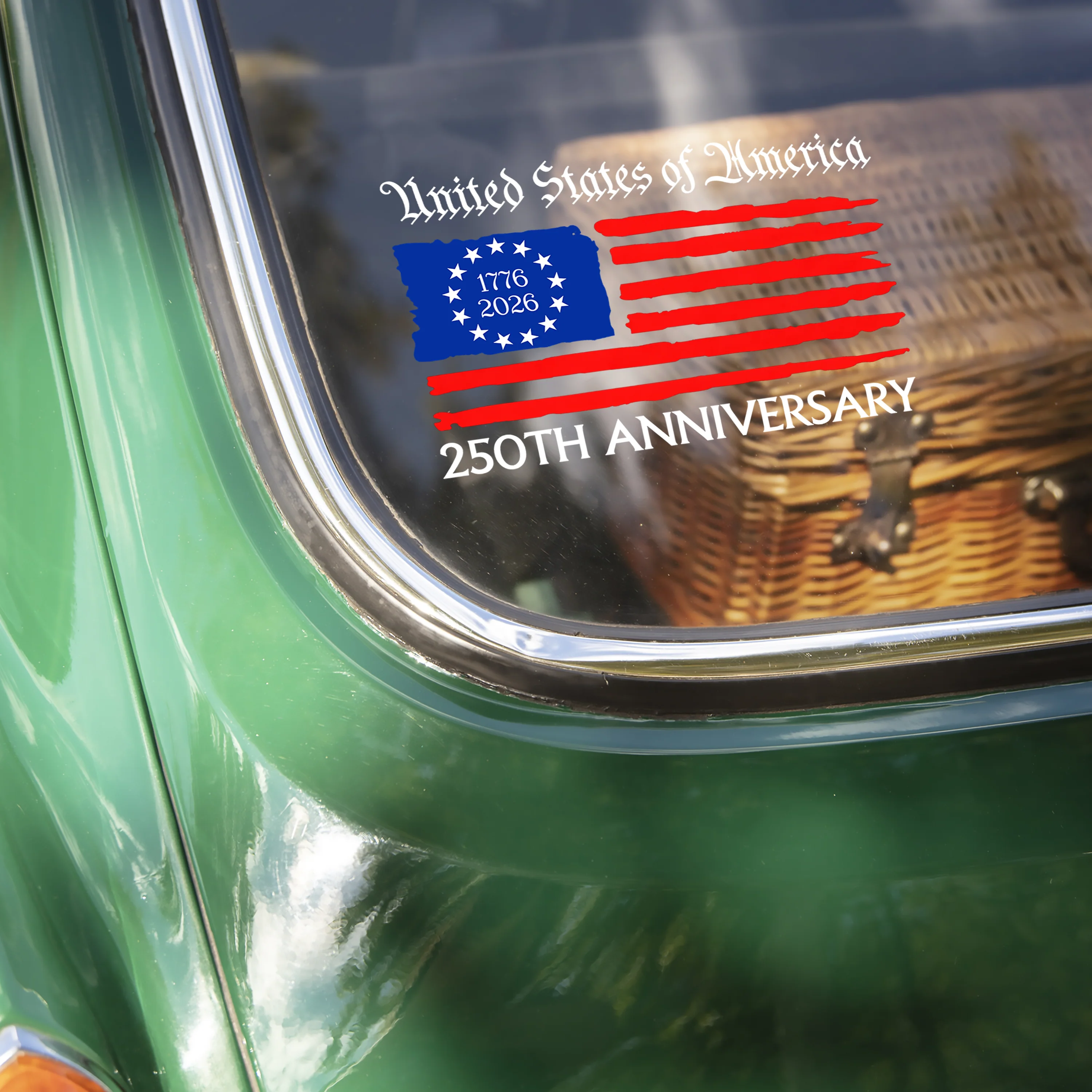 United States of America 250th Anniversary - Celebrate USA Birthday 1776-2026 Car Window Decal Sticker CH07 910218 - Image 5