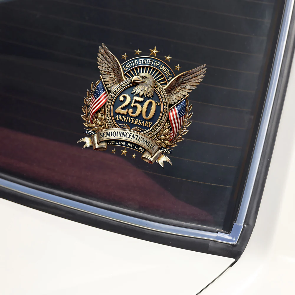 United States Of America 250th Anniversary Semiquincentennial Car Window Decal Sticker CH07 910322 - Image 4
