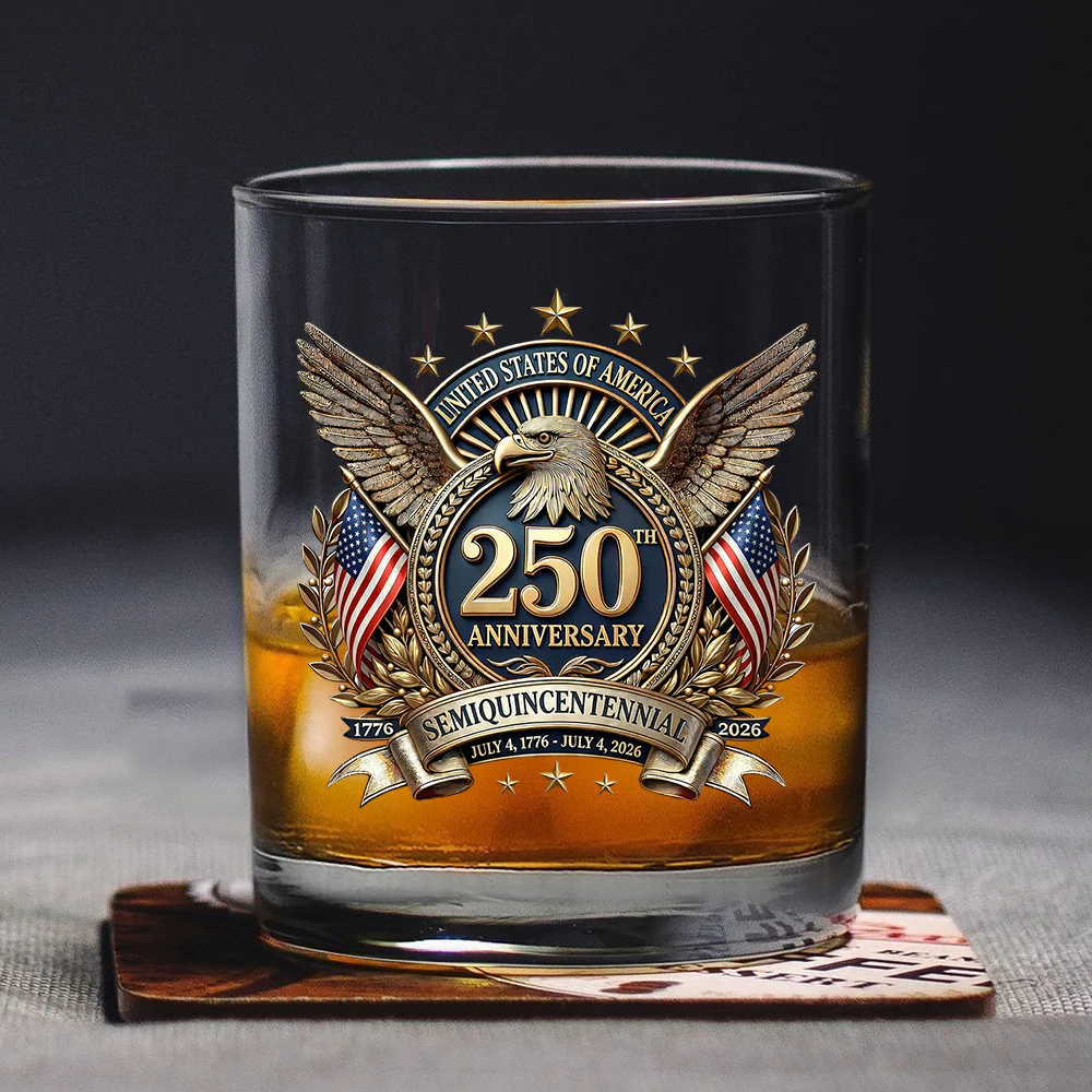 United States Of America 250th Anniversary Semiquincentennial Whiskey Glass CH07 910324 - Image 5