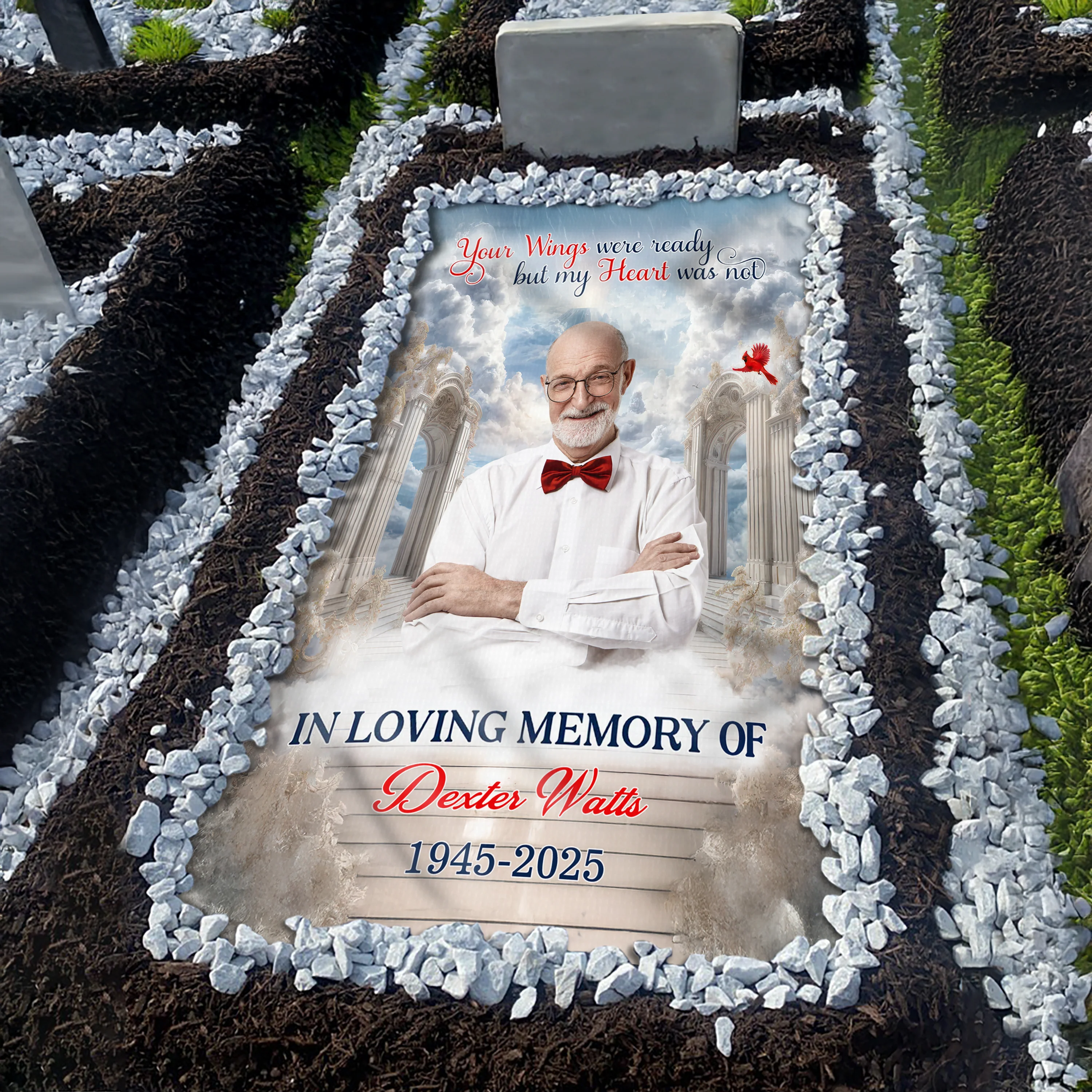 Upload Memorial Photo Personalized Heaven Gate Sky Grave Blanket Remembrance Gift CH07 895430 - Image 2