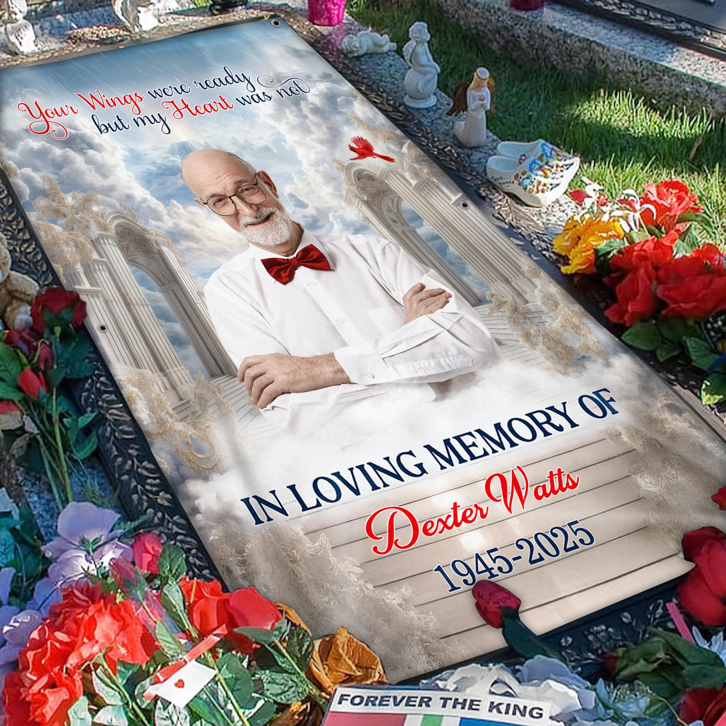 Upload Memorial Photo Personalized Heaven Gate Sky Grave Blanket Remembrance Gift CH07 895430 - Image 6