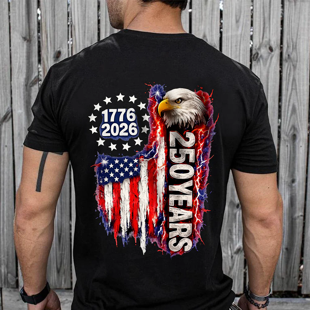 USA 250th Anniversary 1776 2026 Eagle T-Shirt Back CH07 910854 - Image 7