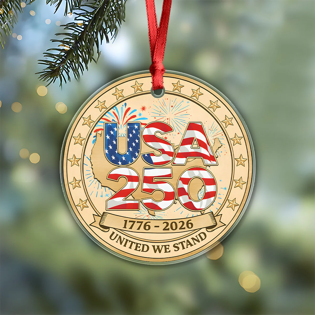 USA 250th Anniversary Acrylic Ornament 250 Years of The United States Patriotism Gifts CH07 899606 - Image 5