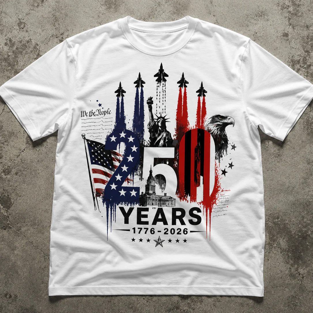USA 250th Anniversary Bright Shirt Semiquincentennial 1776-2026 T-Shirt CH07 911710 - Image 2