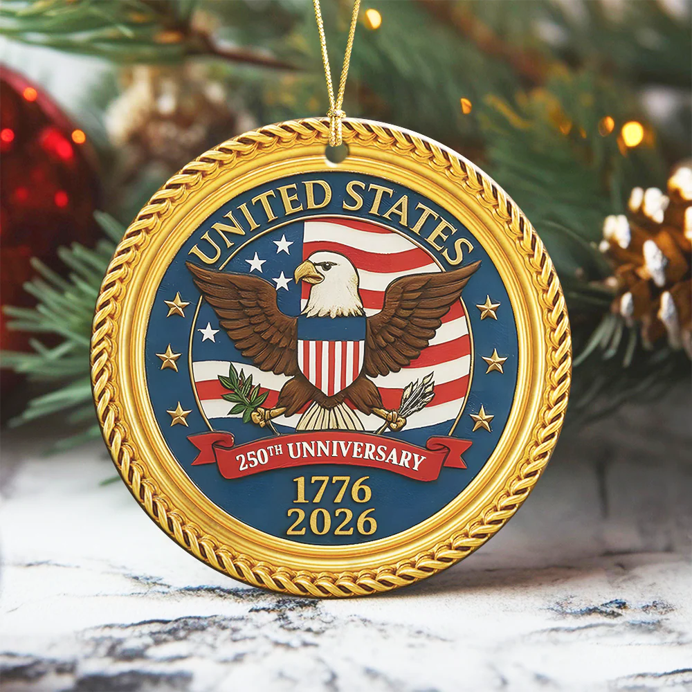 USA 250th Anniversary Eagle USA Flag Ceramic Ornaments Patriotic Gifts For Christmas CH07 899216 - Image 3