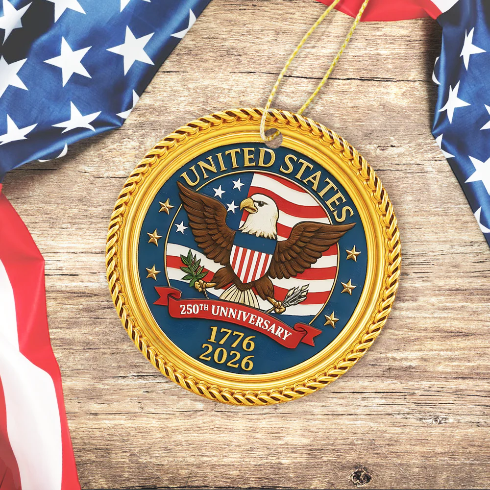 USA 250th Anniversary Eagle USA Flag Ceramic Ornaments Patriotic Gifts For Christmas CH07 899216 - Image 4