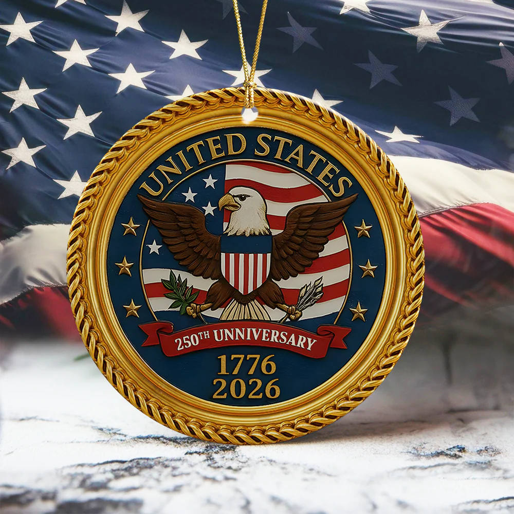 USA 250th Anniversary Eagle USA Flag Ceramic Ornaments Patriotic Gifts For Christmas CH07 899216 - Image 5
