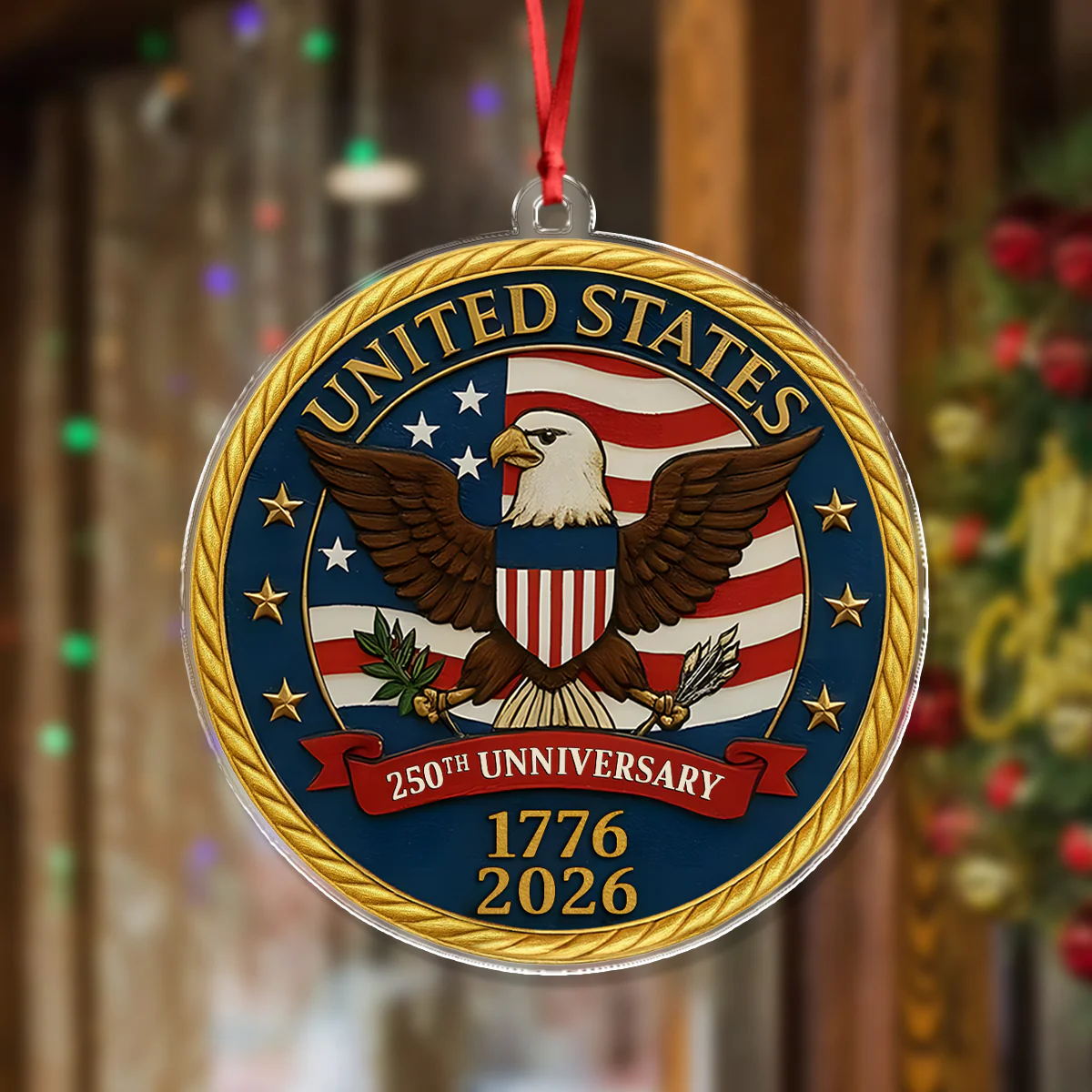 USA 250th Anniversary Eagle USA Flag Acrylic Ornaments Patriotic Gifts For Christmas CH07 899208 - Image 5