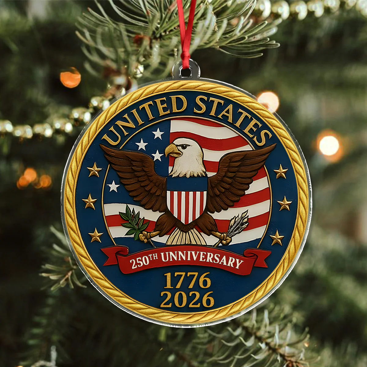 USA 250th Anniversary Eagle USA Flag Acrylic Ornaments Patriotic Gifts For Christmas CH07 899208 - Image 7