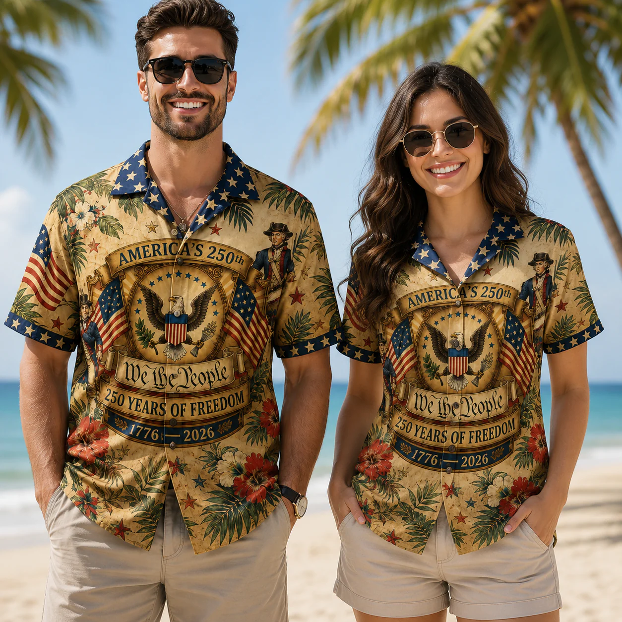 USA 250th Anniversary Patriotic Hawaii Shirt America 1776–2026 Gift CH07 911758 - Image 2