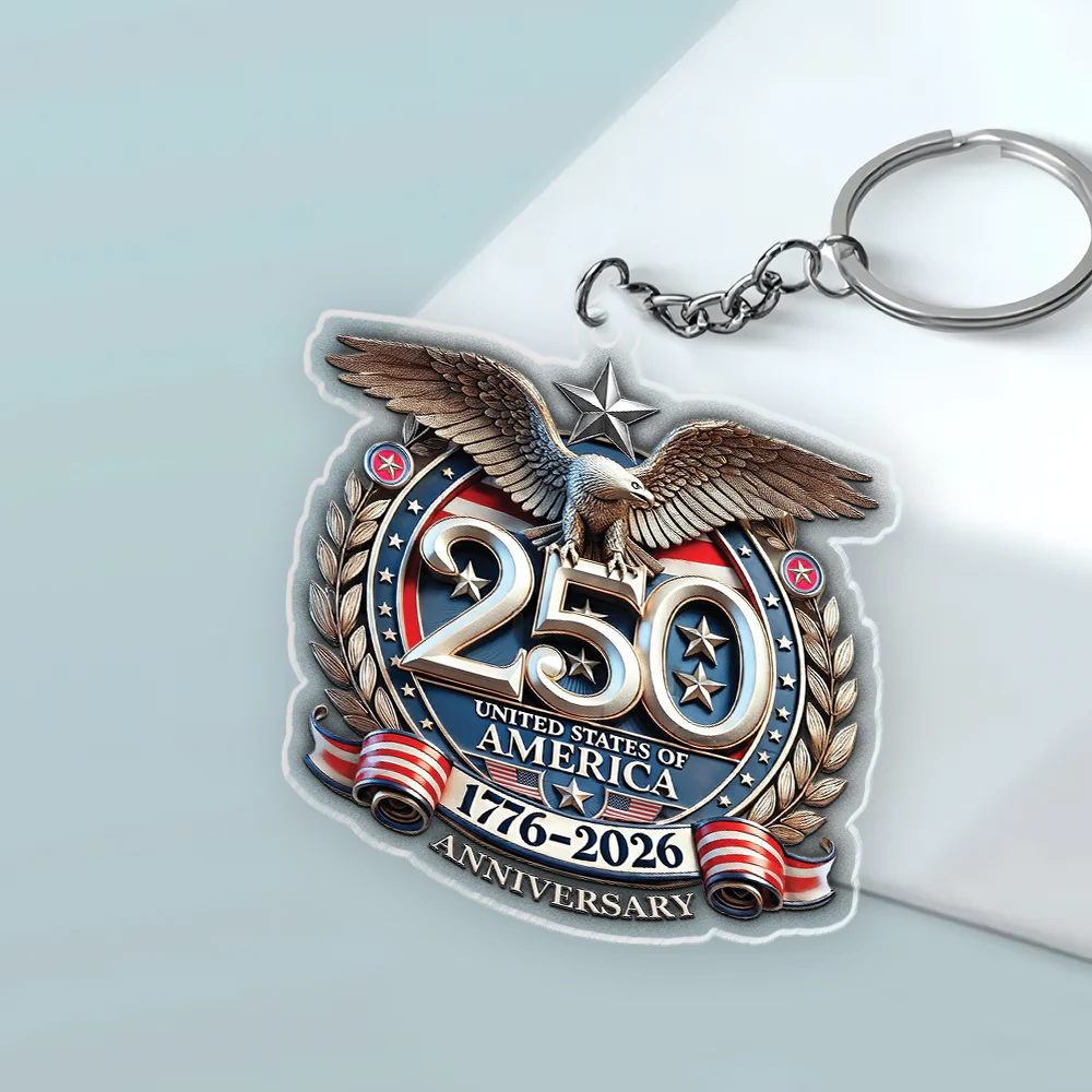 USA Eagles 250th Anniversary Semiquincentennial 1776-2026 Acrylic Keychain CH07 910614 - Image 4