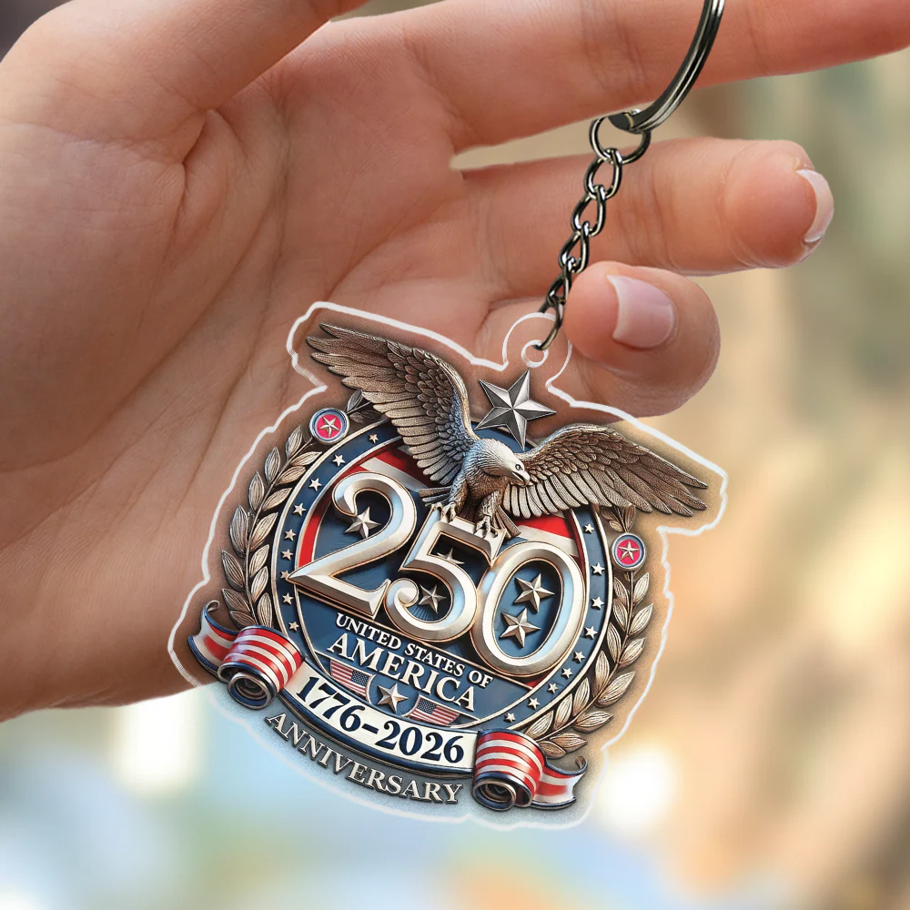 USA Eagles 250th Anniversary Semiquincentennial 1776-2026 Acrylic Keychain CH07 910614 - Image 7