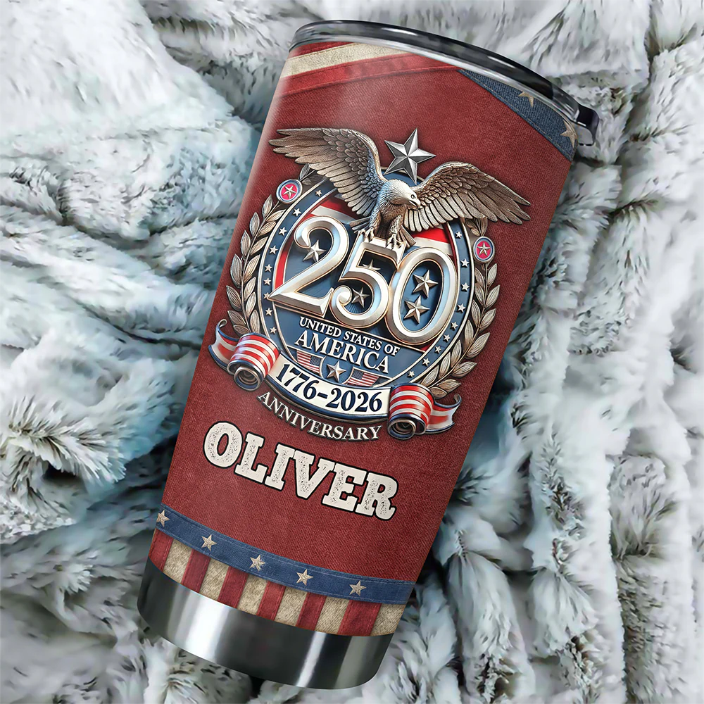 USA Eagles 250th Anniversary Semiquincentennial 1776-2026 Fat Tumbler CH07 910588 - Image 2