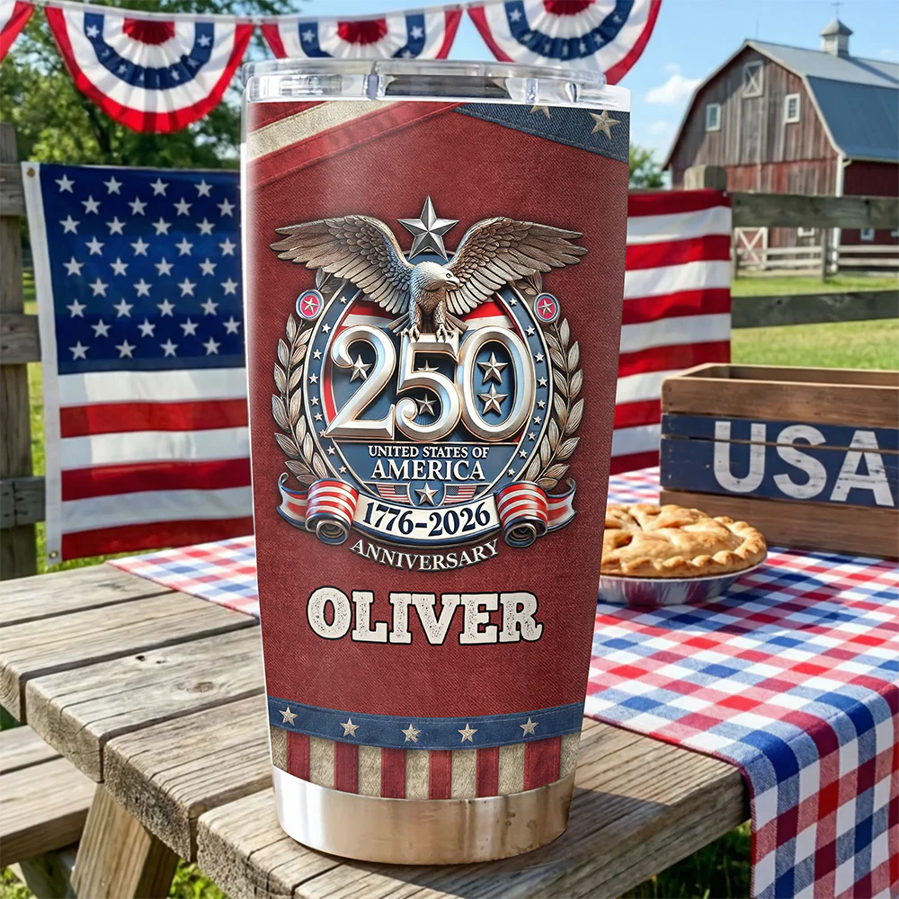 USA Eagles 250th Anniversary Semiquincentennial 1776-2026 Fat Tumbler CH07 910588 - Image 4