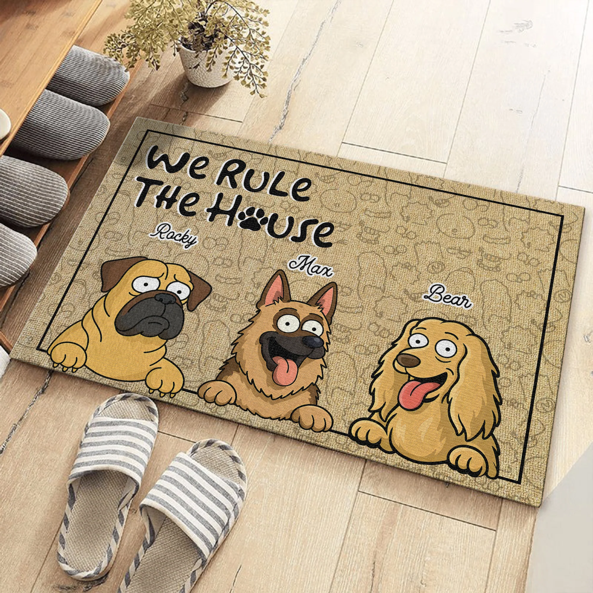 We Rule The House - Personalized Doormat For Dog Lovers, Home Decor Gift CH07 895666 - Image 3