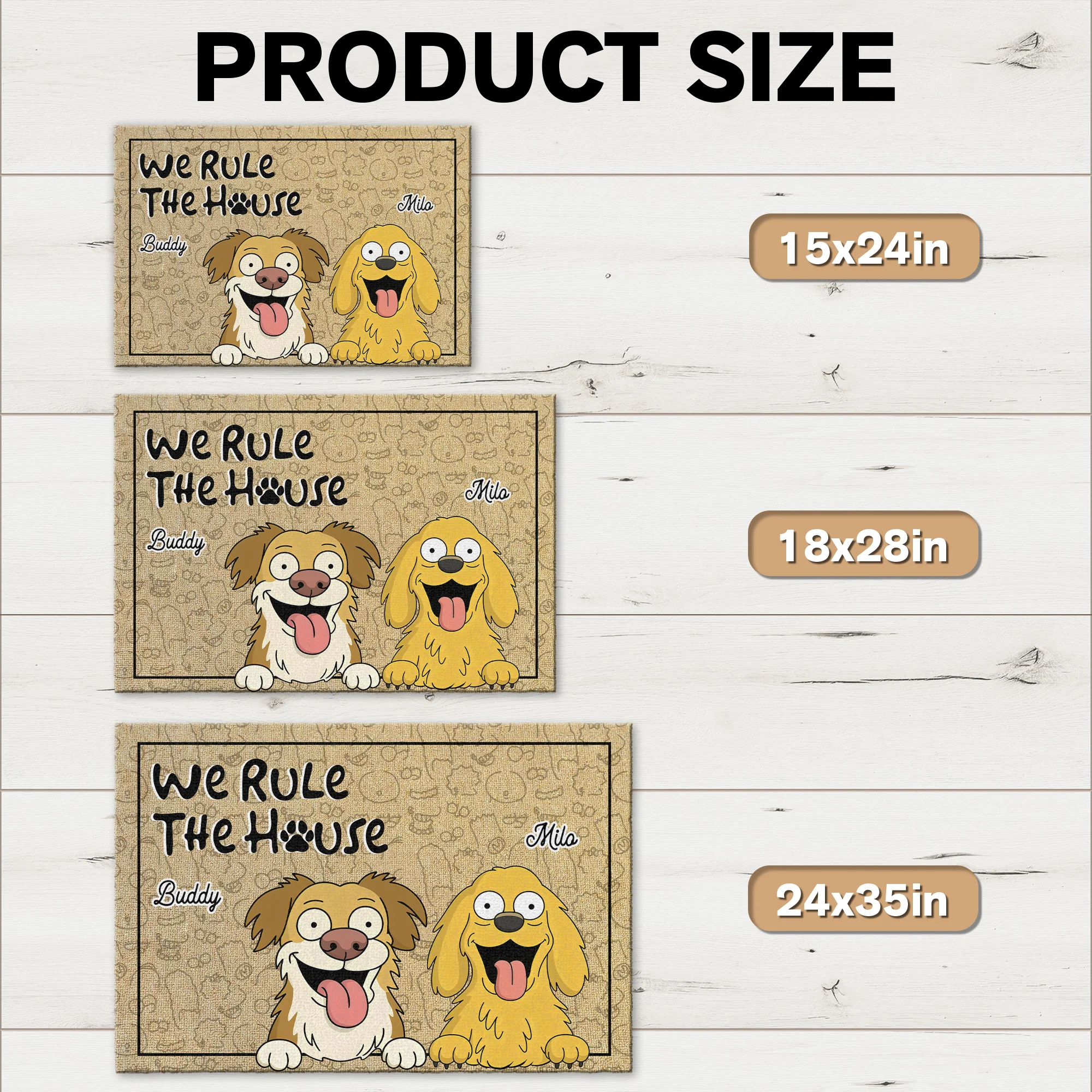 We Rule The House - Personalized Doormat For Dog Lovers, Home Decor Gift CH07 895666 - Image 6