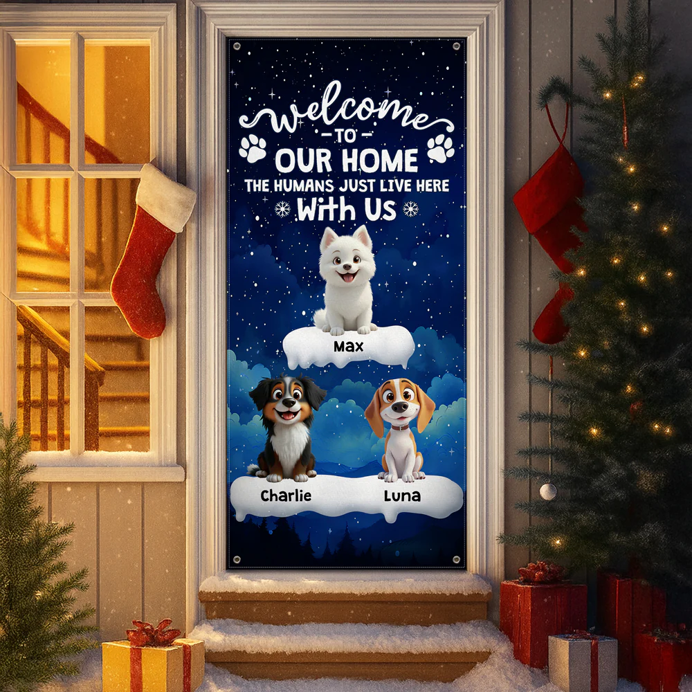 Welcome to Our Home the Humans Just Live Here 3D Dog Door Cover Decorative Gift CH07 899414 - Image 2
