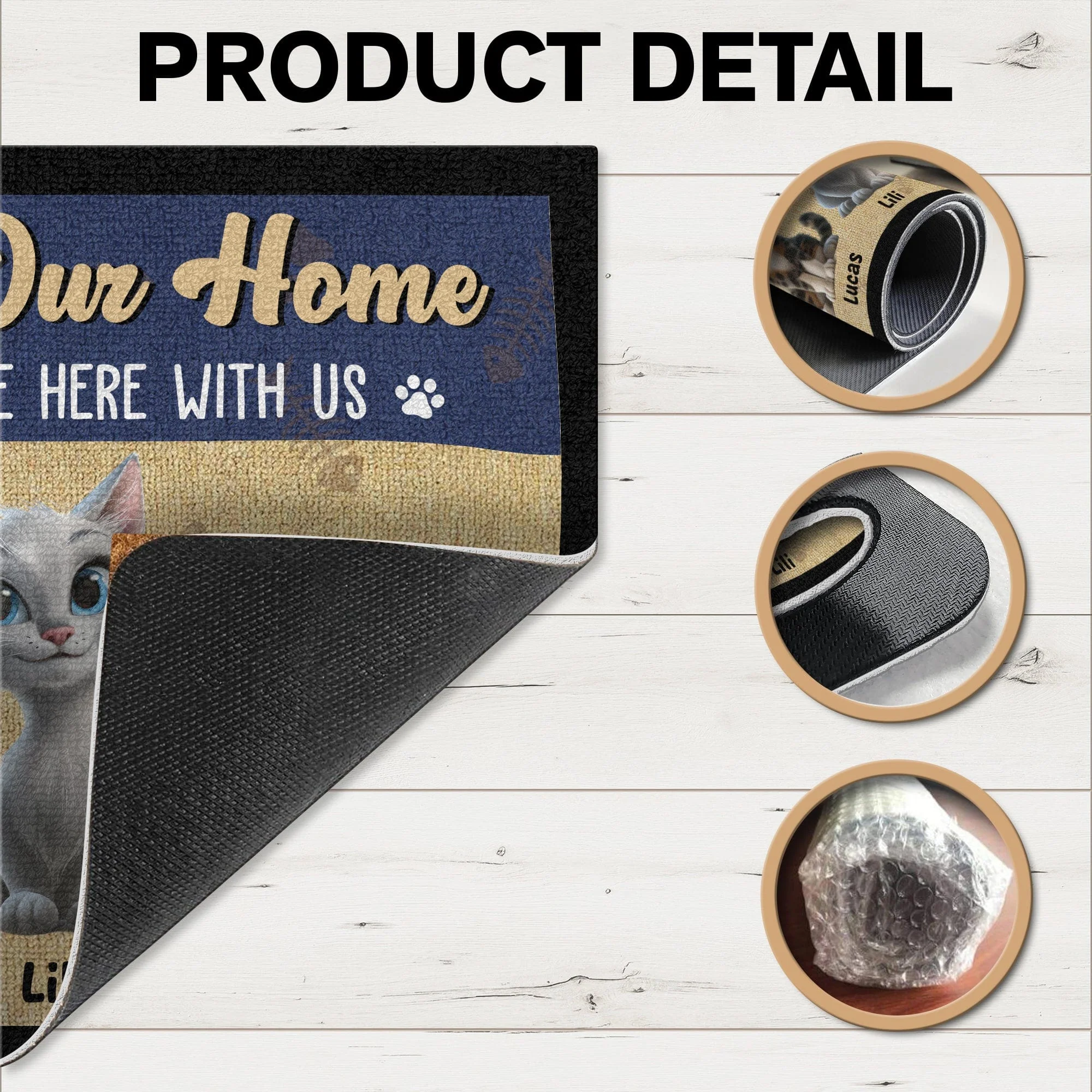 Welcome To Our Home, The Humans Just Live Here With Us Personalized Doormat Cat Lovers Gift CH07 895242 - Image 6