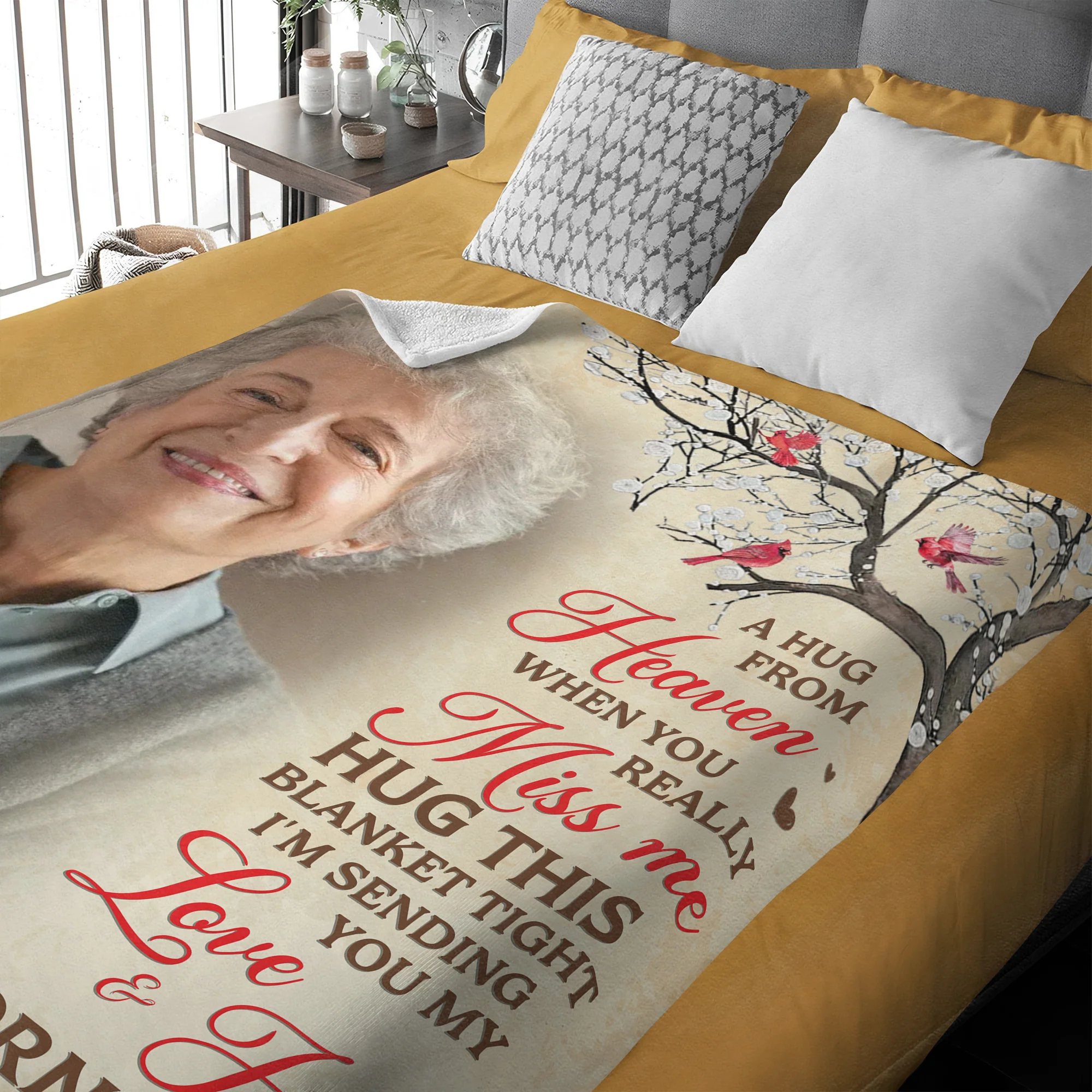 When You Really Miss Me Hug This Blanket Custom Memorial Photo Blanket CH07 896494 - Image 8