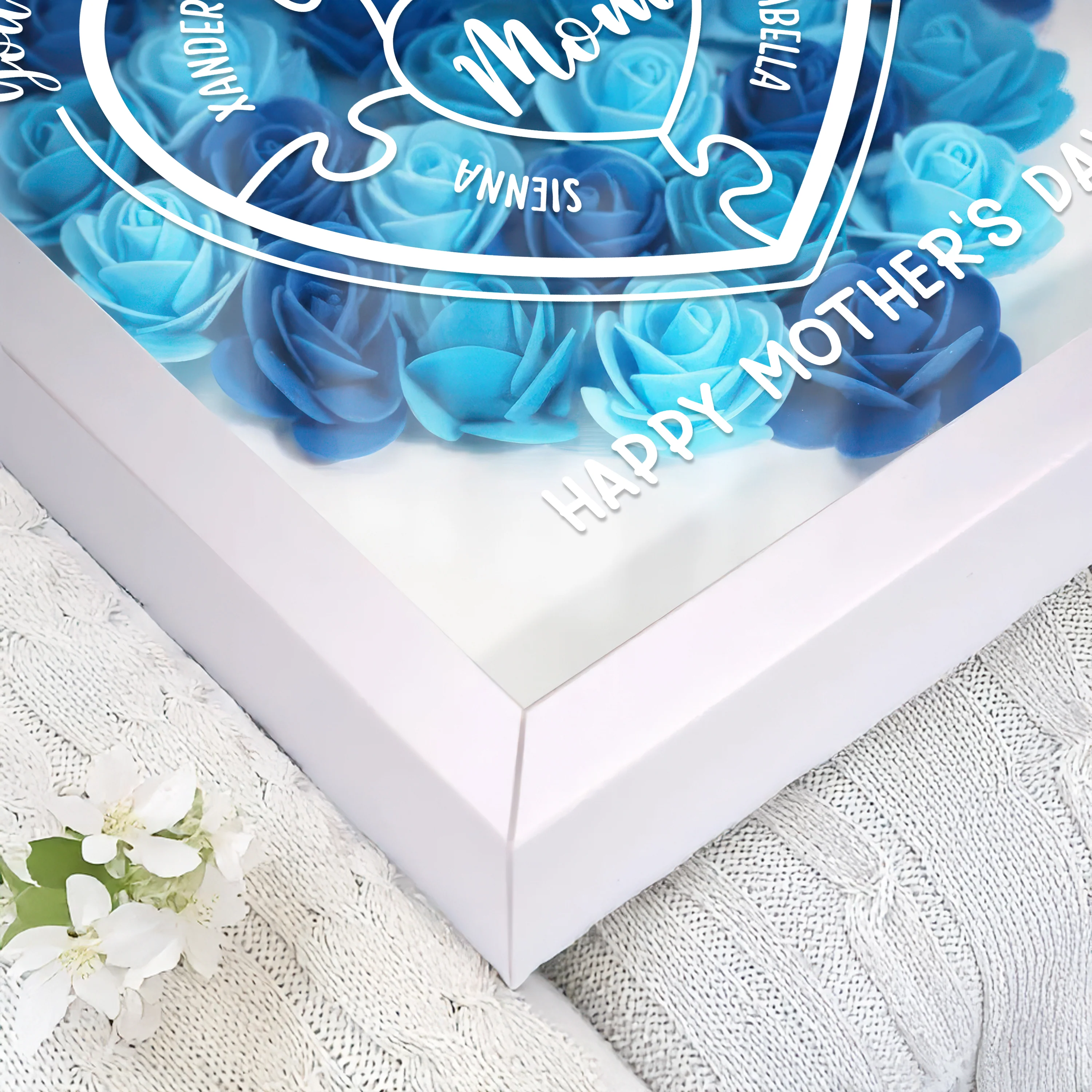 You Are The Piece That Hold Us Together - Personalized Flower Shadow Box Mother's Day Gift CH07 895468 - Image 8