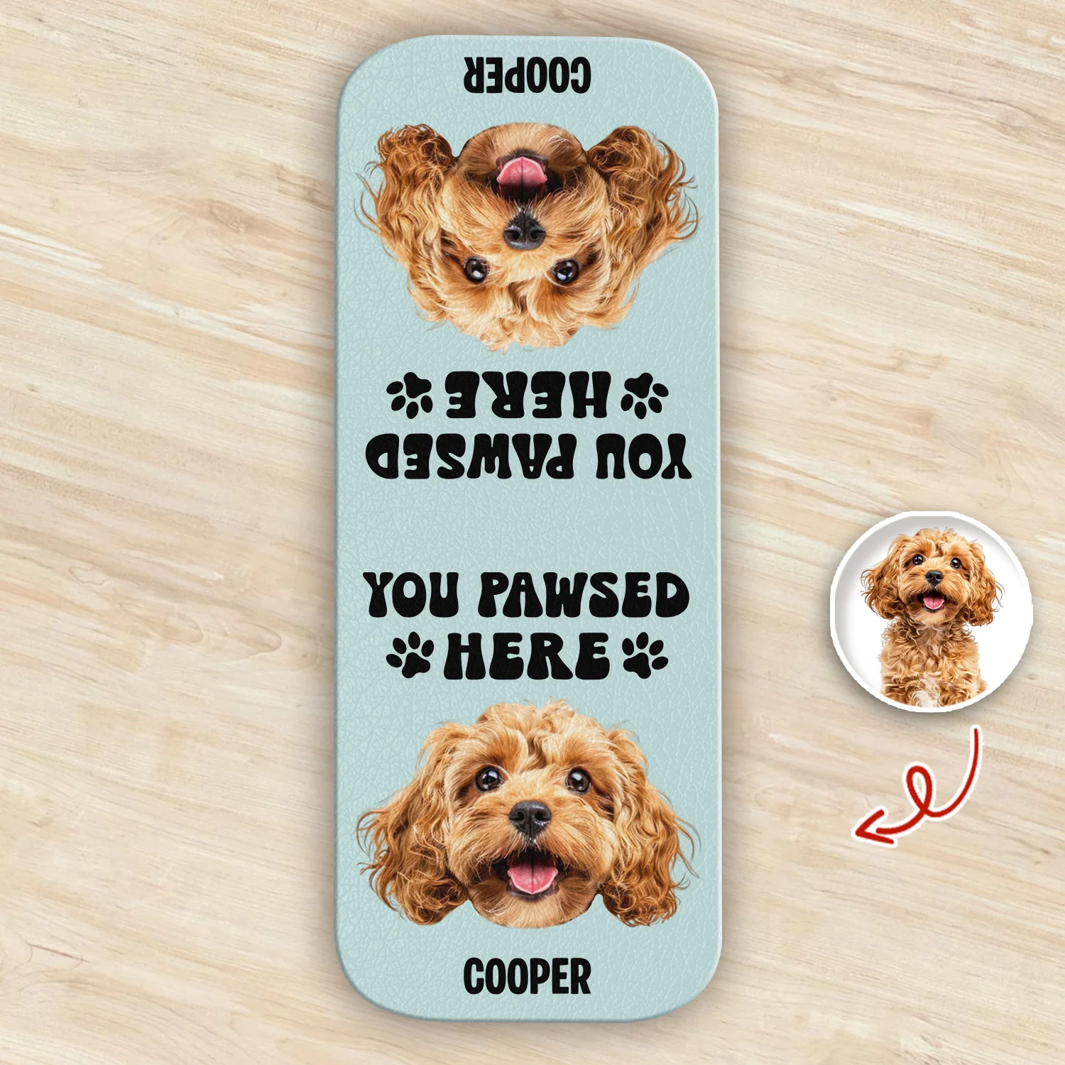You Pawsed Here Custom Dog Photo Leather Magnetic Bookmark For Book Lovers, Dog Lovers CH07 899566 - Image 6