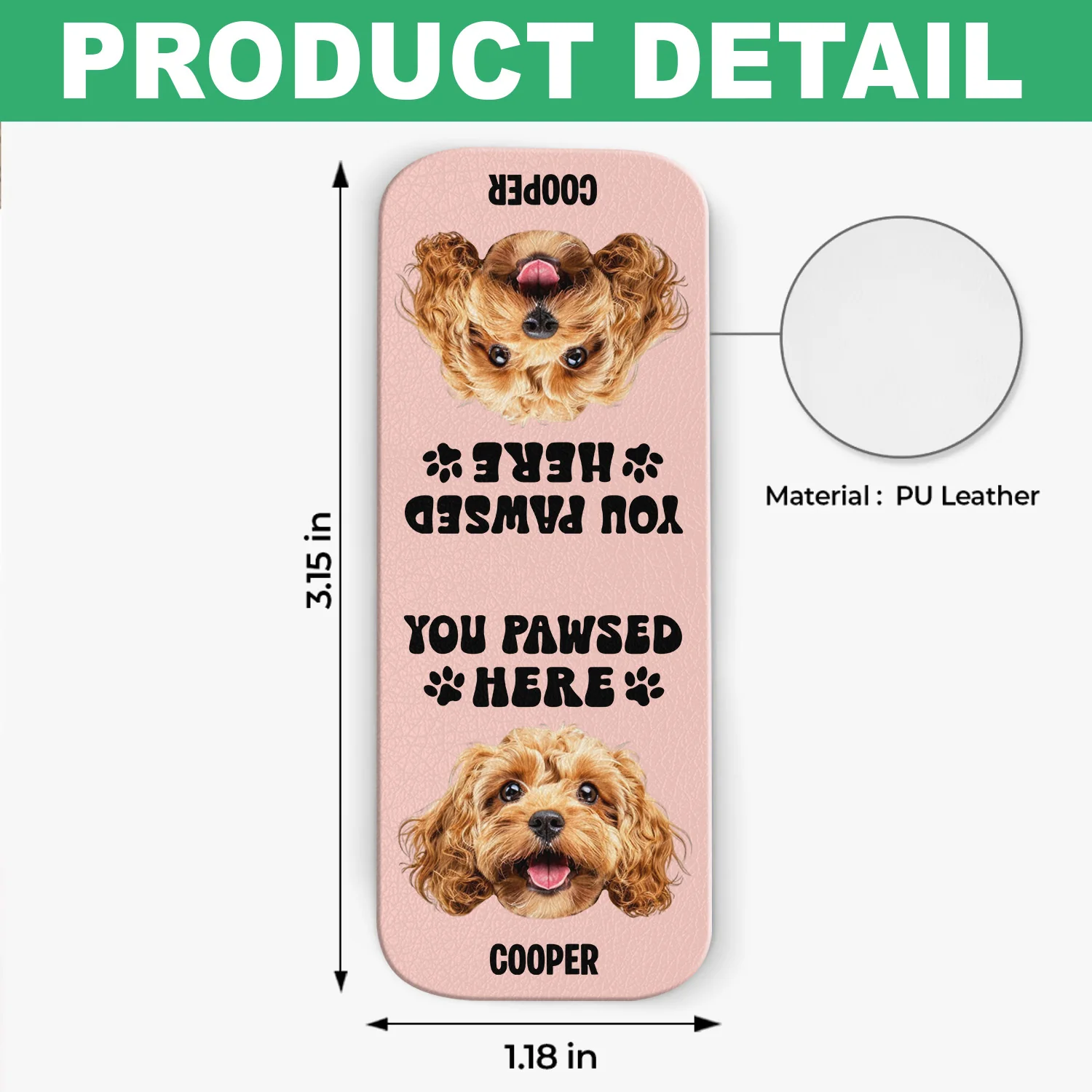 You Pawsed Here Custom Dog Photo Leather Magnetic Bookmark For Book Lovers, Dog Lovers CH07 899566 - Image 7