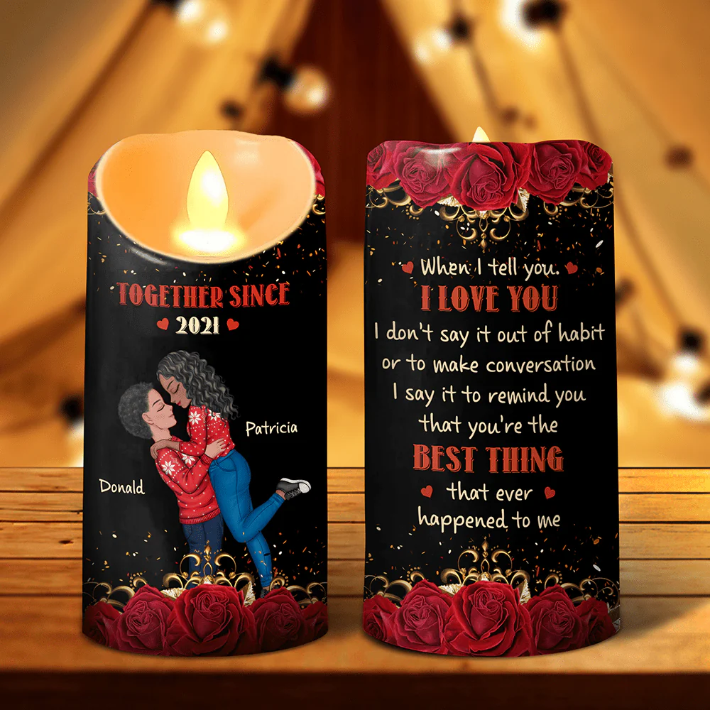 You're The Best Thing That Happened To Me - Personalized LED Candle HA75 895194 - Image 2
