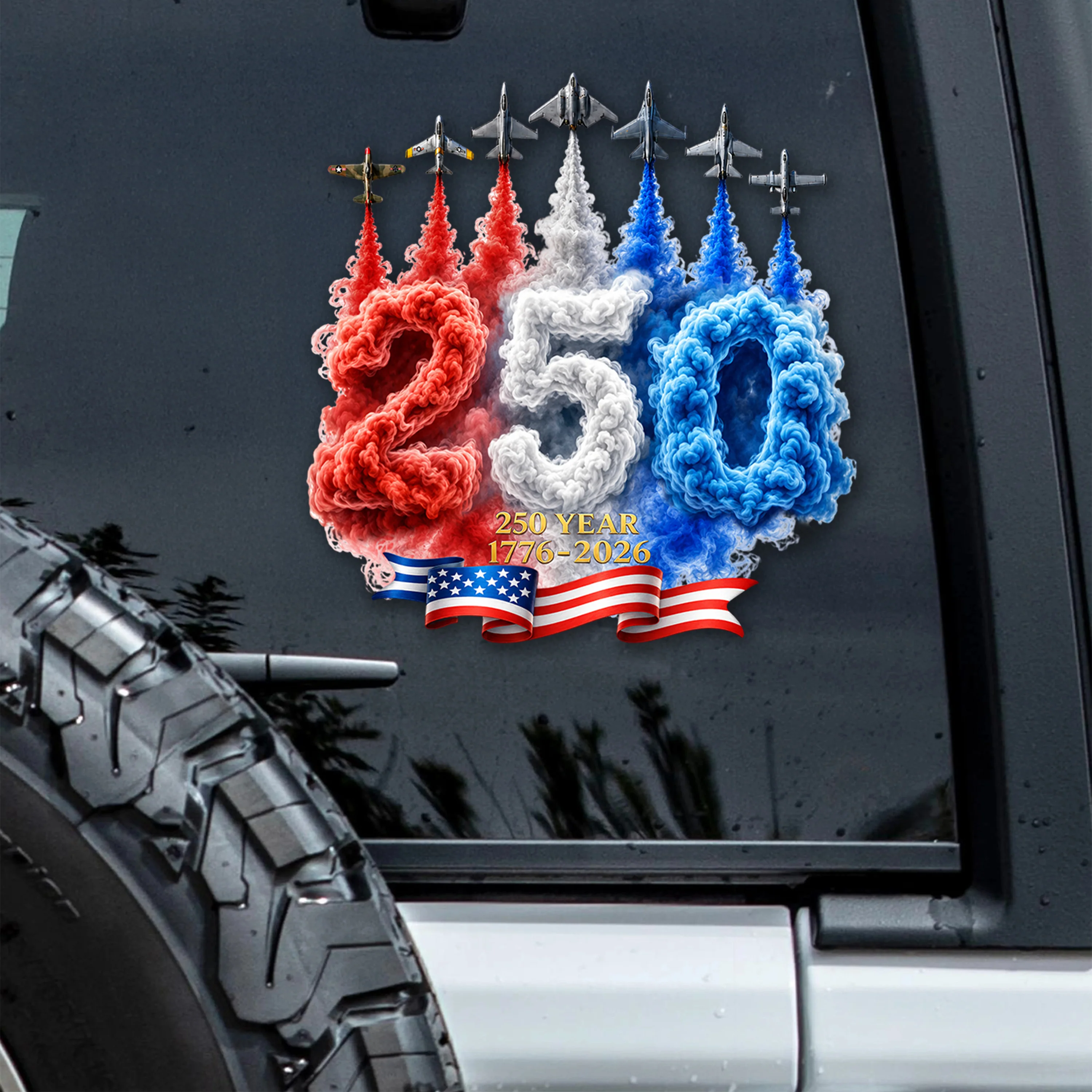 250 Year Anniversary Patriotic USA Semiquincentennial Car Sticker HO82 902920