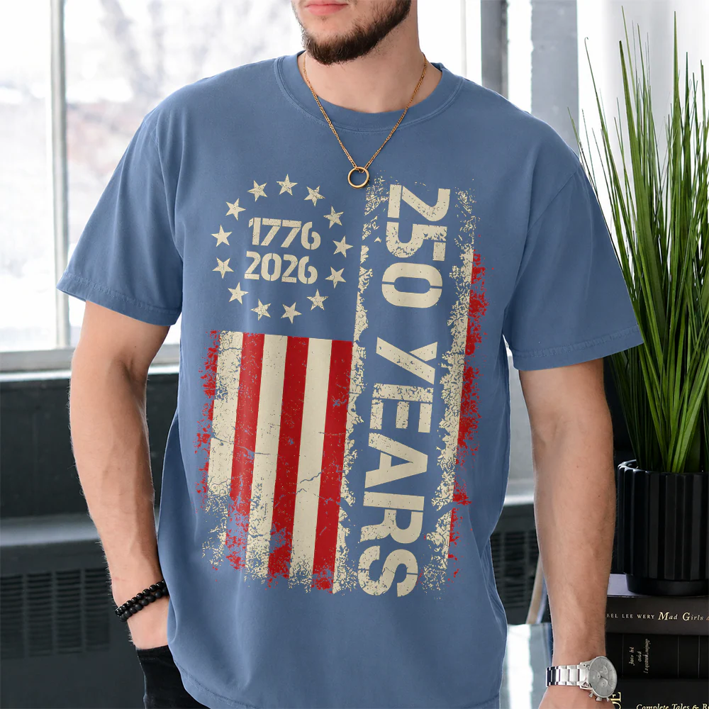 250 Years 1776-2026 American Flag Comfort Shirt LM32 669225 - Image 5