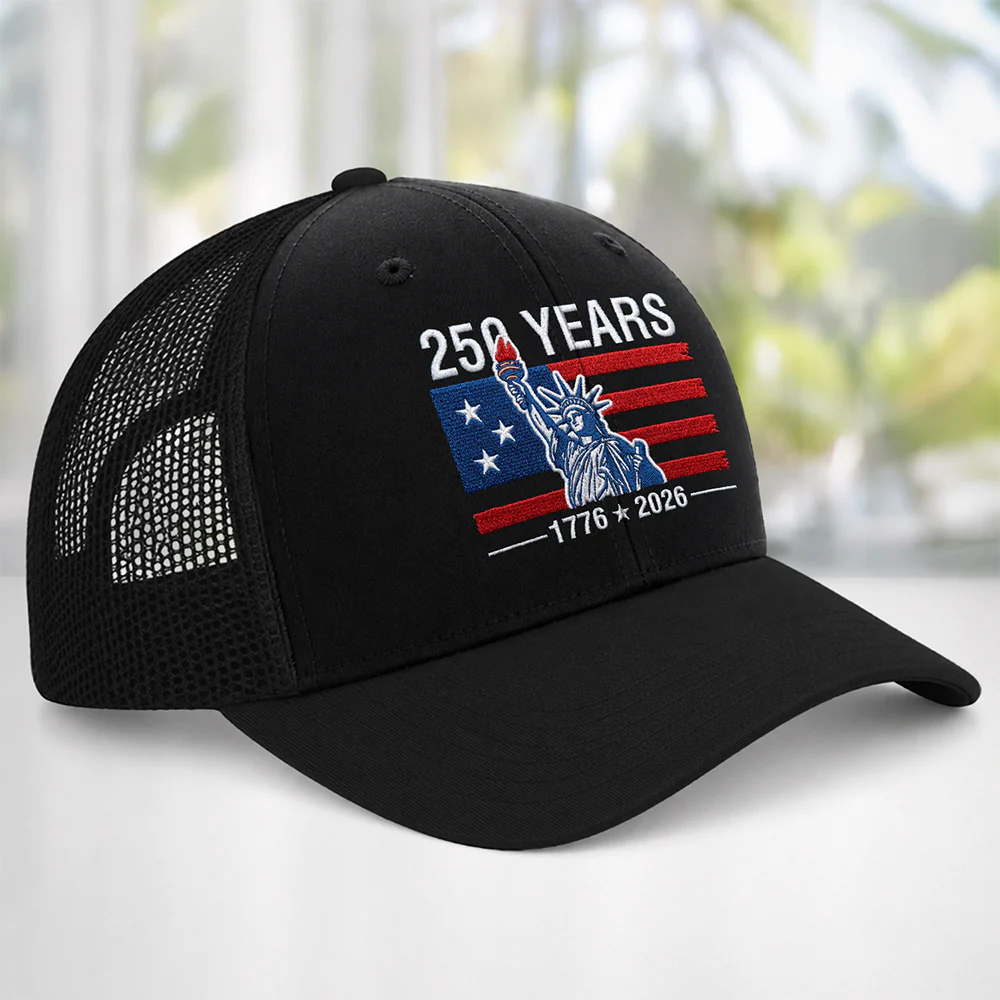 250 Years Of America Trucker Hat, Patriotic USA Hat HA75 921666 - Image 4