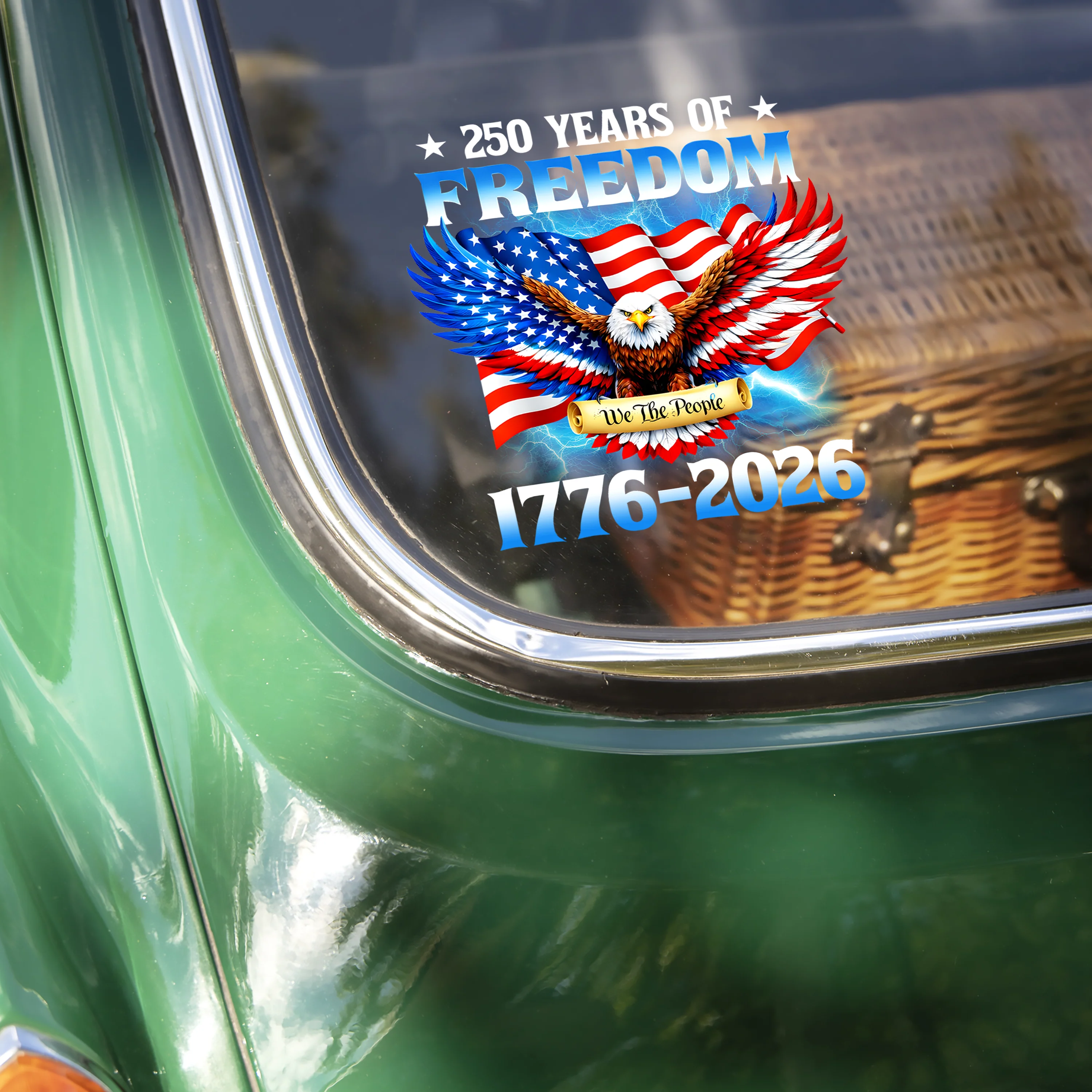 250 Years Of Freedom American 1776 2026 Car Window Decal Sticker HA75 920174 - Image 2