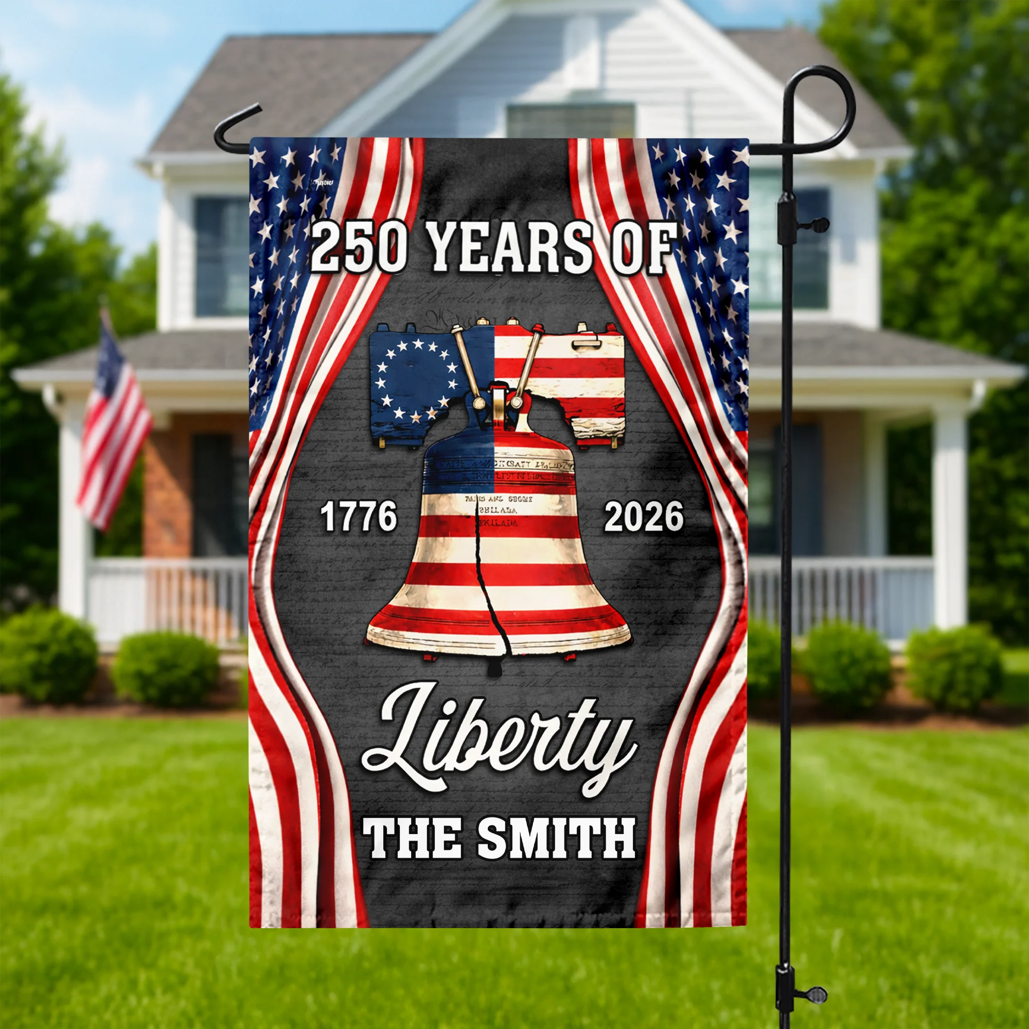 250 Years of Liberty, American Betsy Ross 1776 2026 Patriotic Garden Flag LM32 897745 - Image 3