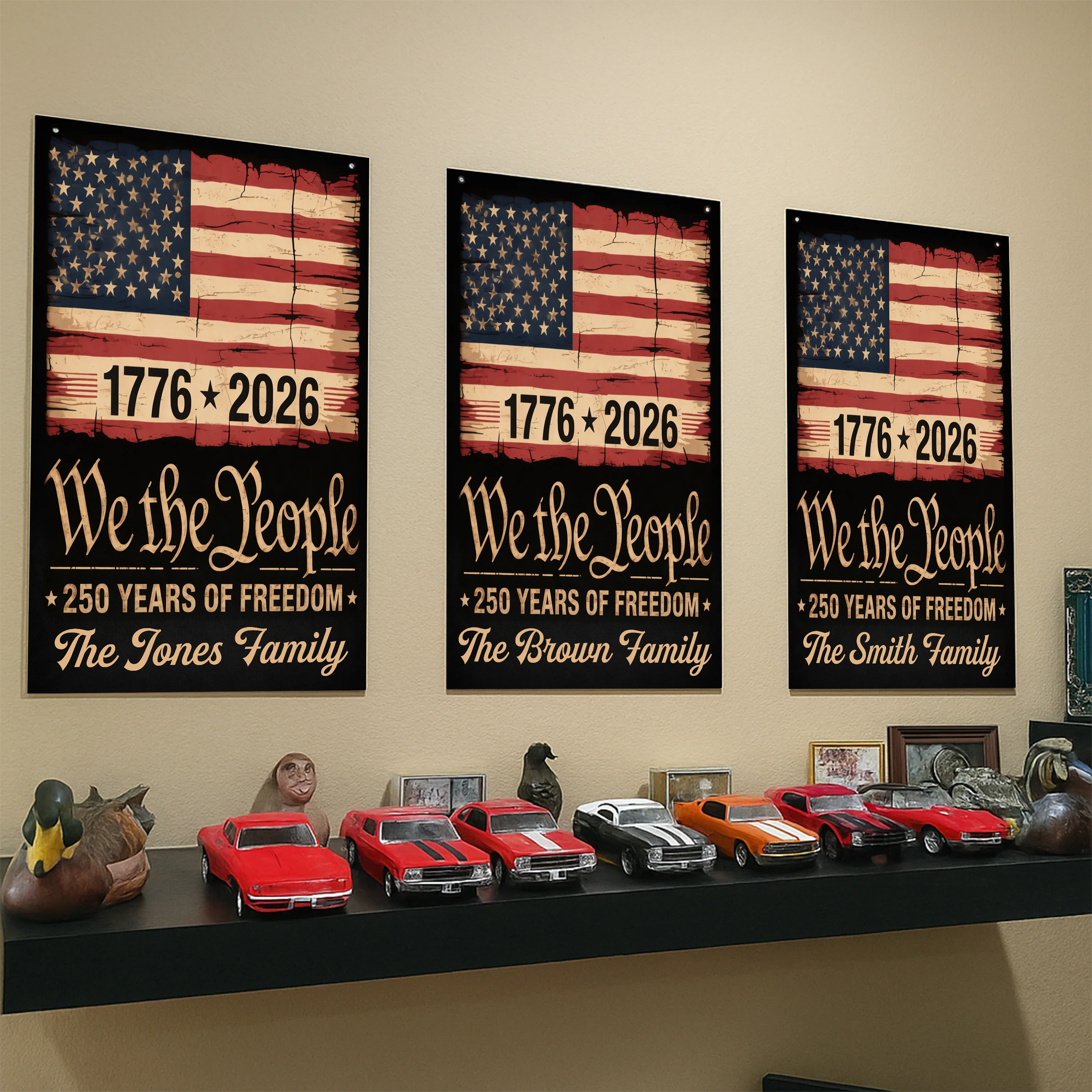 250th Anniversary USA Flag Patriotic 4th of July We The People Metal Sign TH10 898327 - Image 2