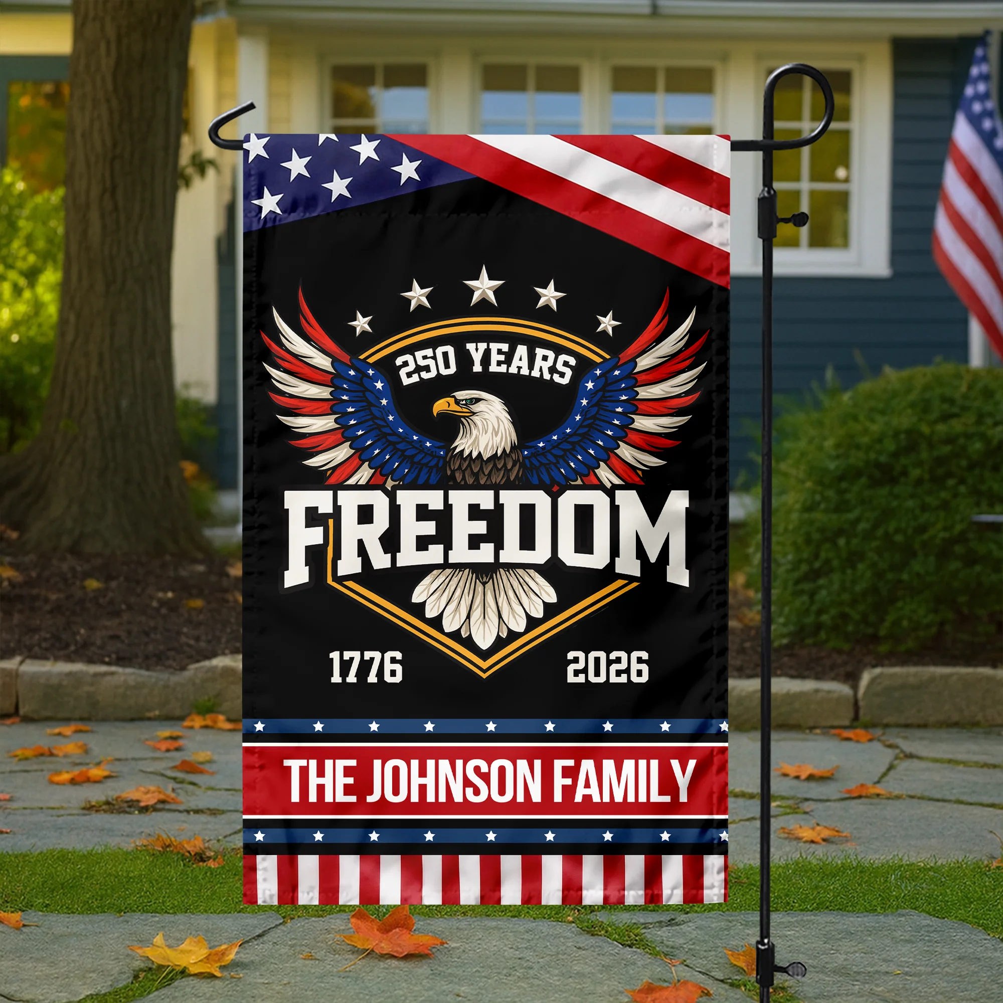 250 Years of Freedom America 1776–2026 Anniversary Garden Flag HA75 898660 - Image 3
