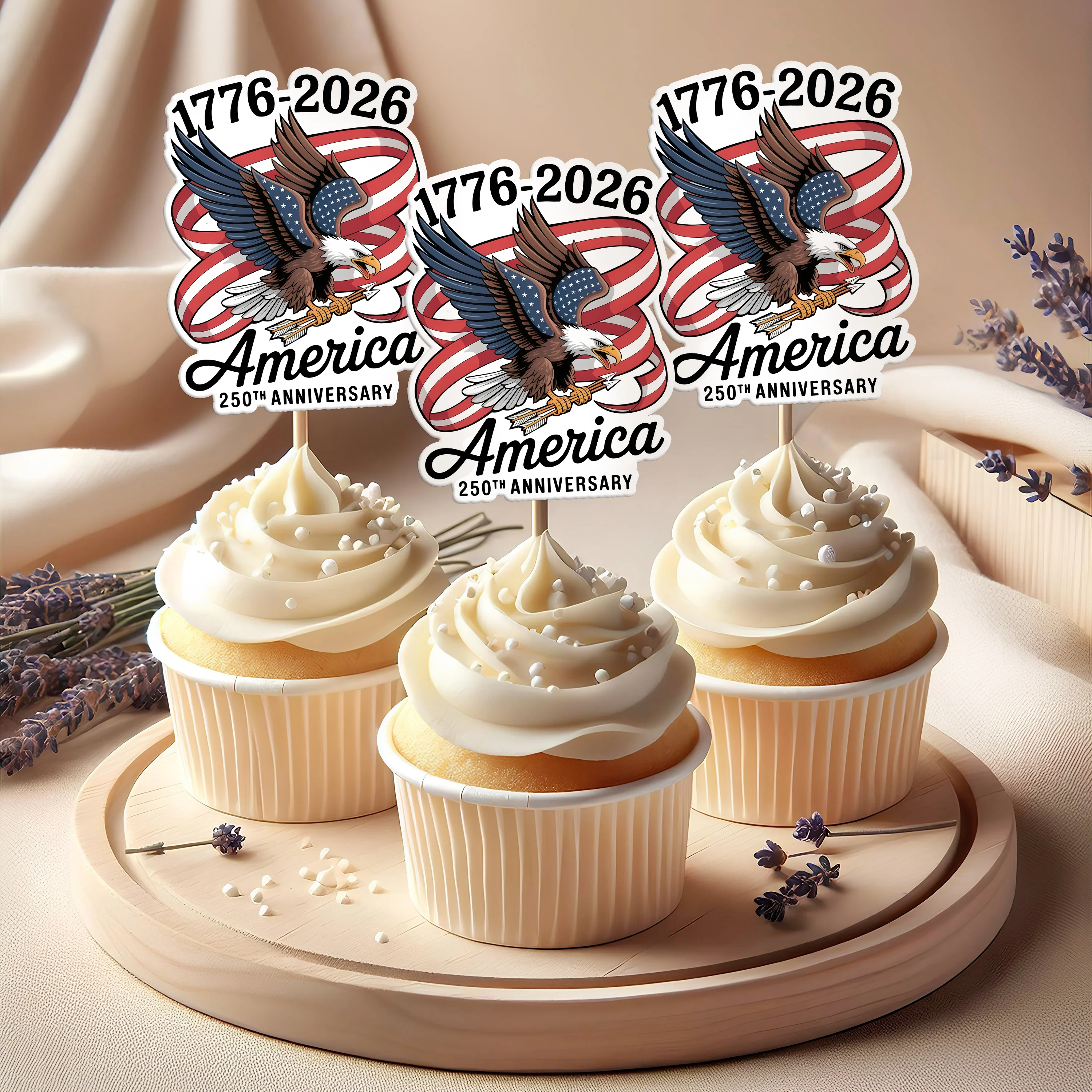 America 250Th Anniversary 1776-2026 Eagle Cupcake Topper HA75 898840 - Image 6