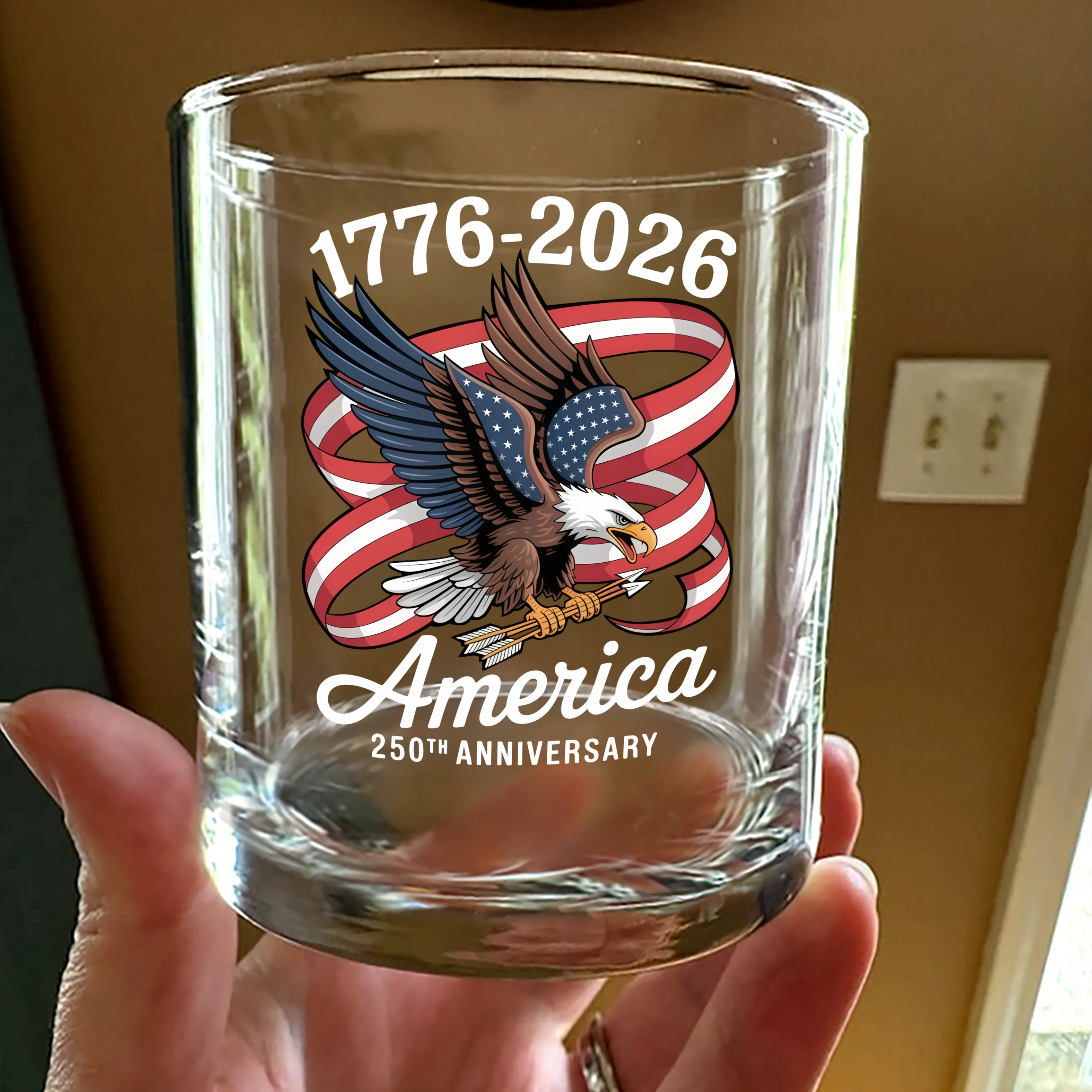 America 250Th Anniversary 1776-2026 Eagle Whiskey Glass HA75 920262 - Image 3