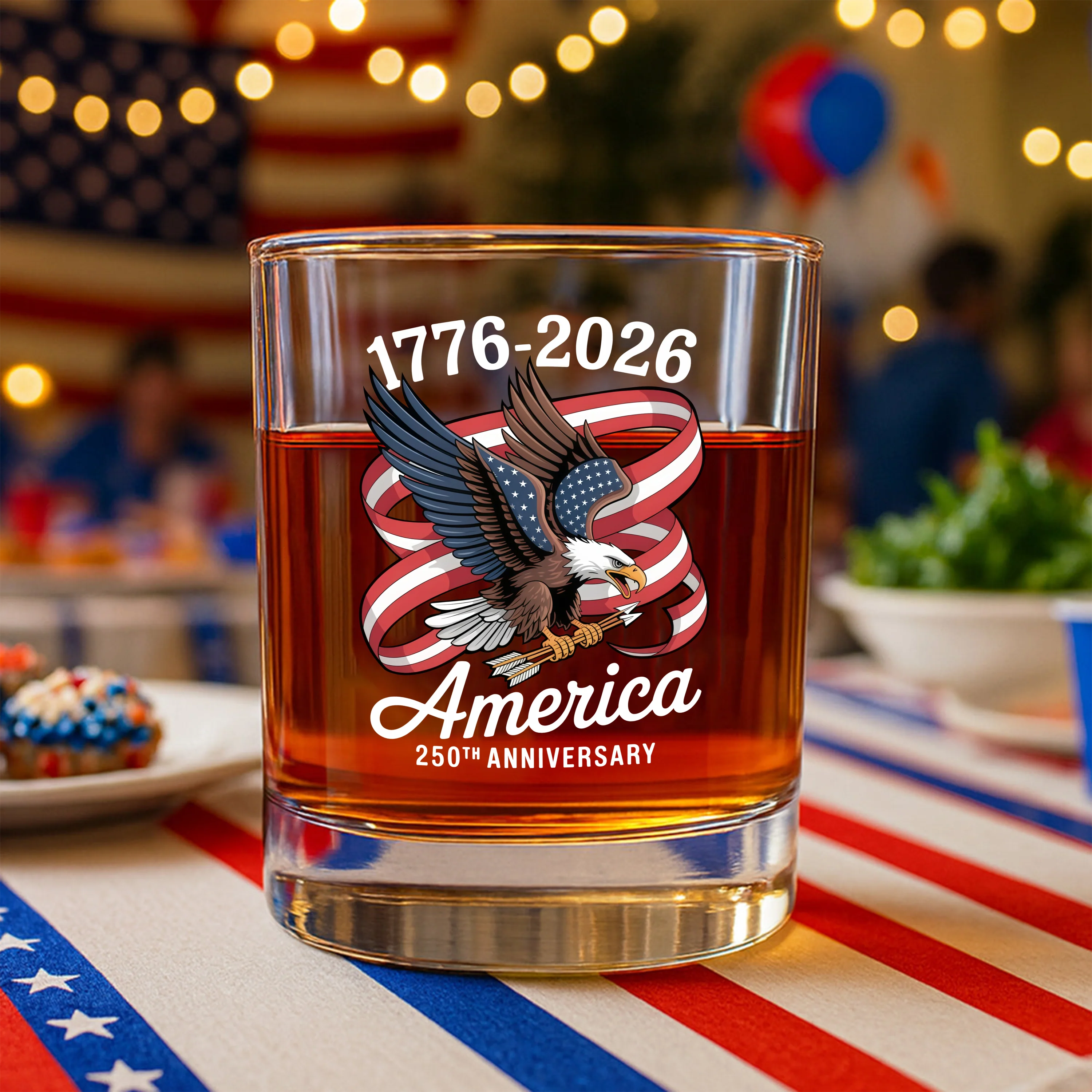 America 250Th Anniversary 1776-2026 Eagle Whiskey Glass HA75 920262 - Image 9