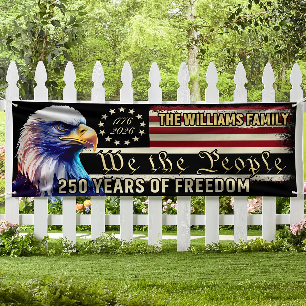 America 250th Anniversary Fence Banner We The People Patriotic Banner HA75 898784 - Image 2