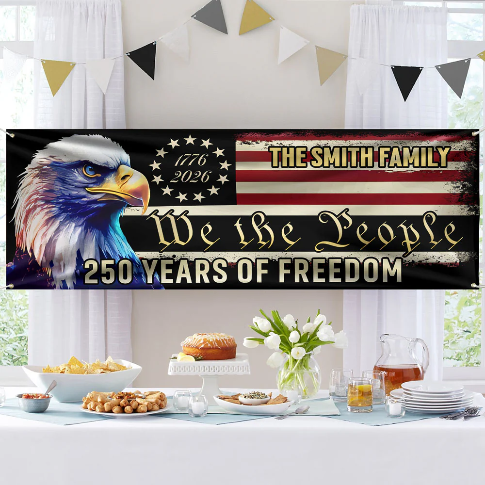 America 250th Anniversary Fence Banner We The People Patriotic Banner HA75 898784 - Image 5