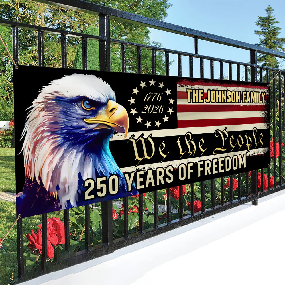 America 250th Anniversary Fence Banner We The People Patriotic Banner HA75 898784 - Image 6