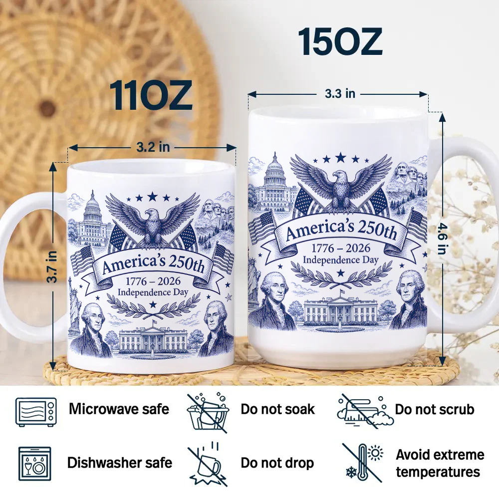 America 250th Anniversary Mug, USA 1776-2026 Patriotic Gift TH10 170187 - Image 7