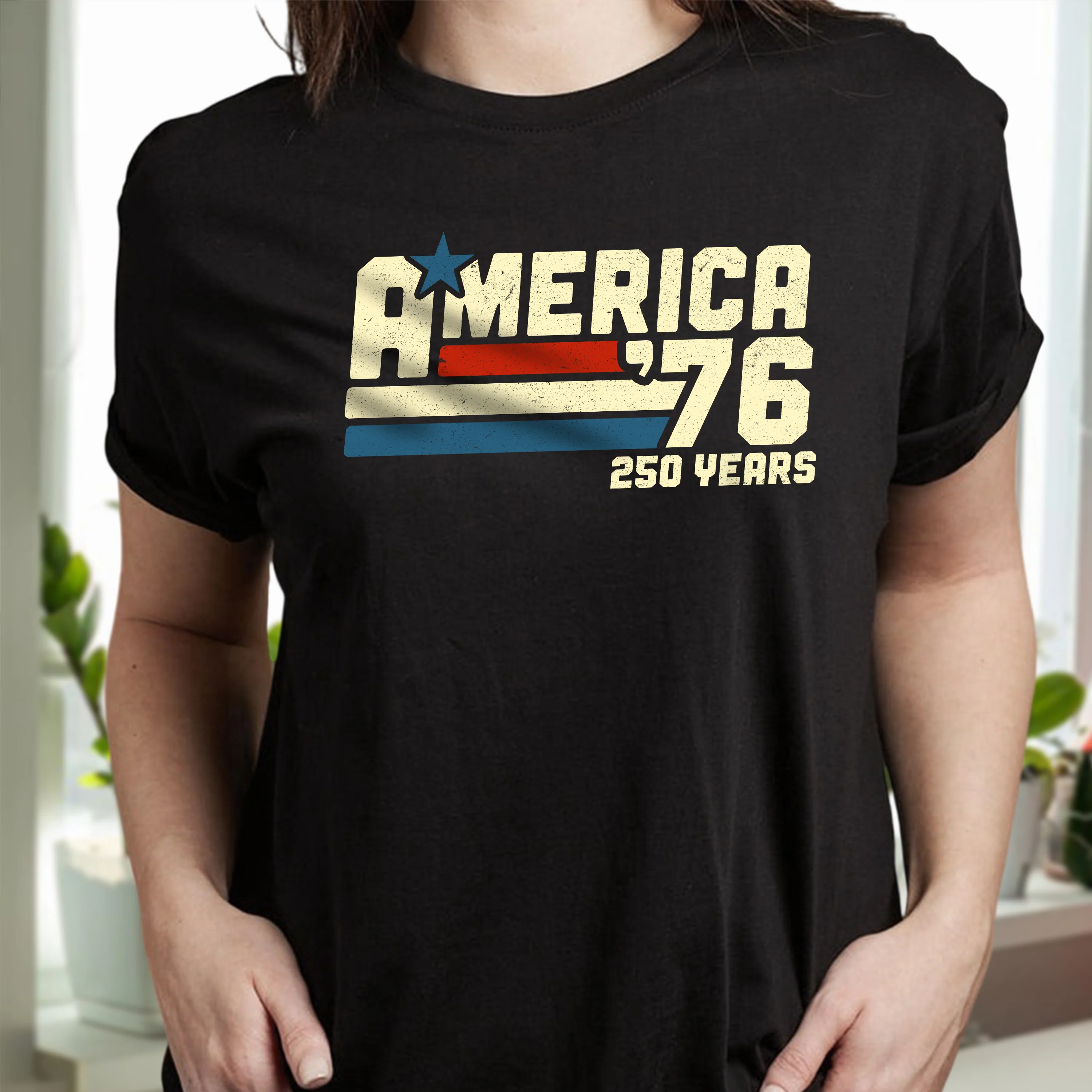 America 76 250 Years Retro Vintage 1776 2026 Patriotic 4th July Dark Shirt HA75 921546 - Image 2