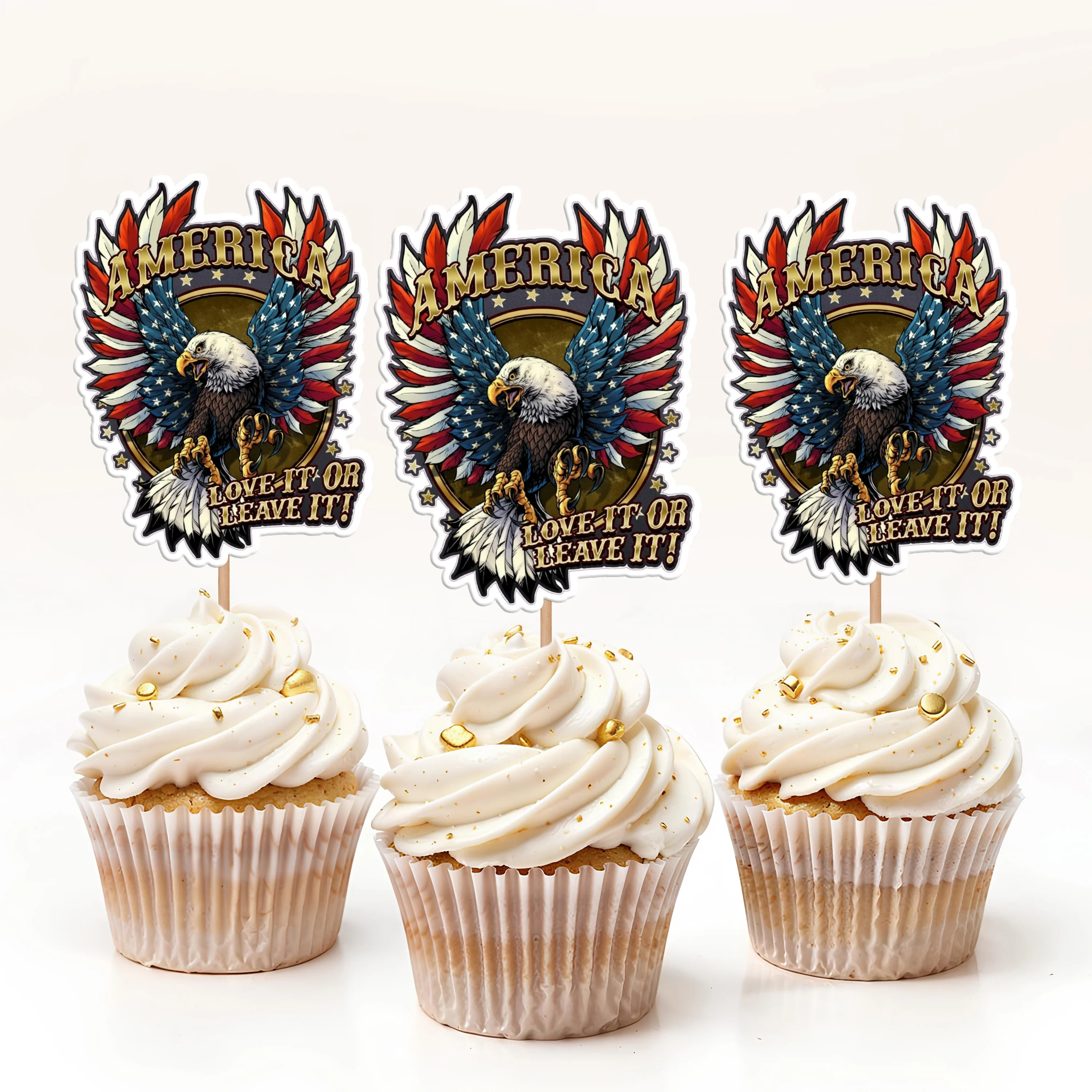 America Eagle Love It Or Leave It Cupcake Topper HA75 898842 - Image 3