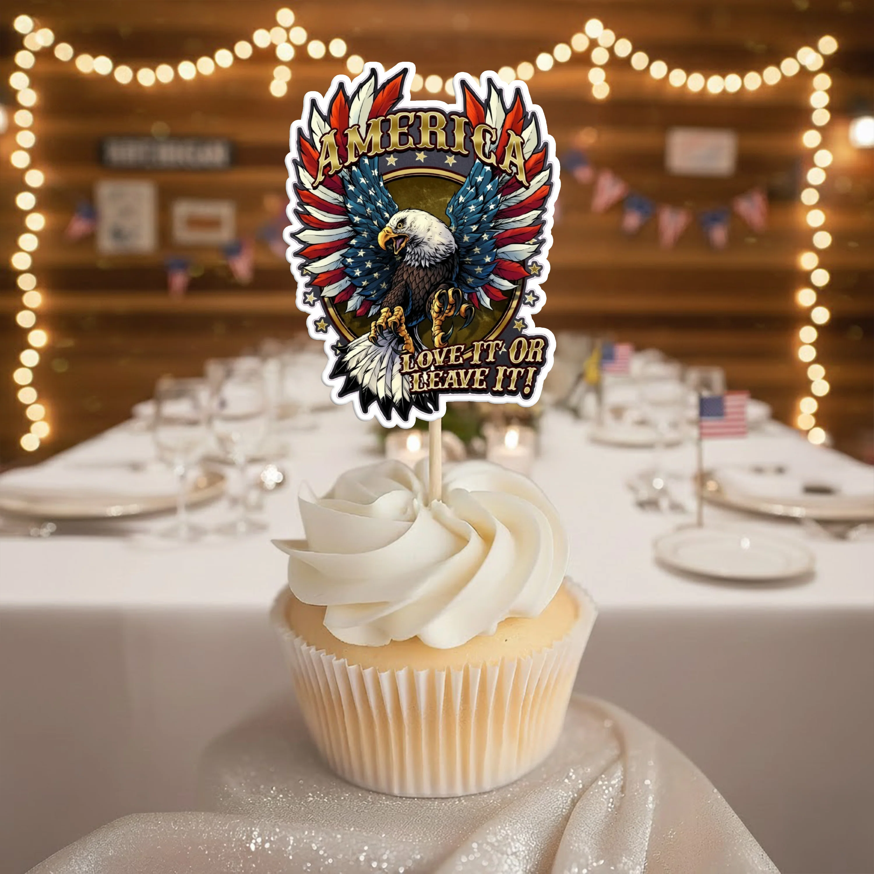 America Eagle Love It Or Leave It Cupcake Topper HA75 898842 - Image 4