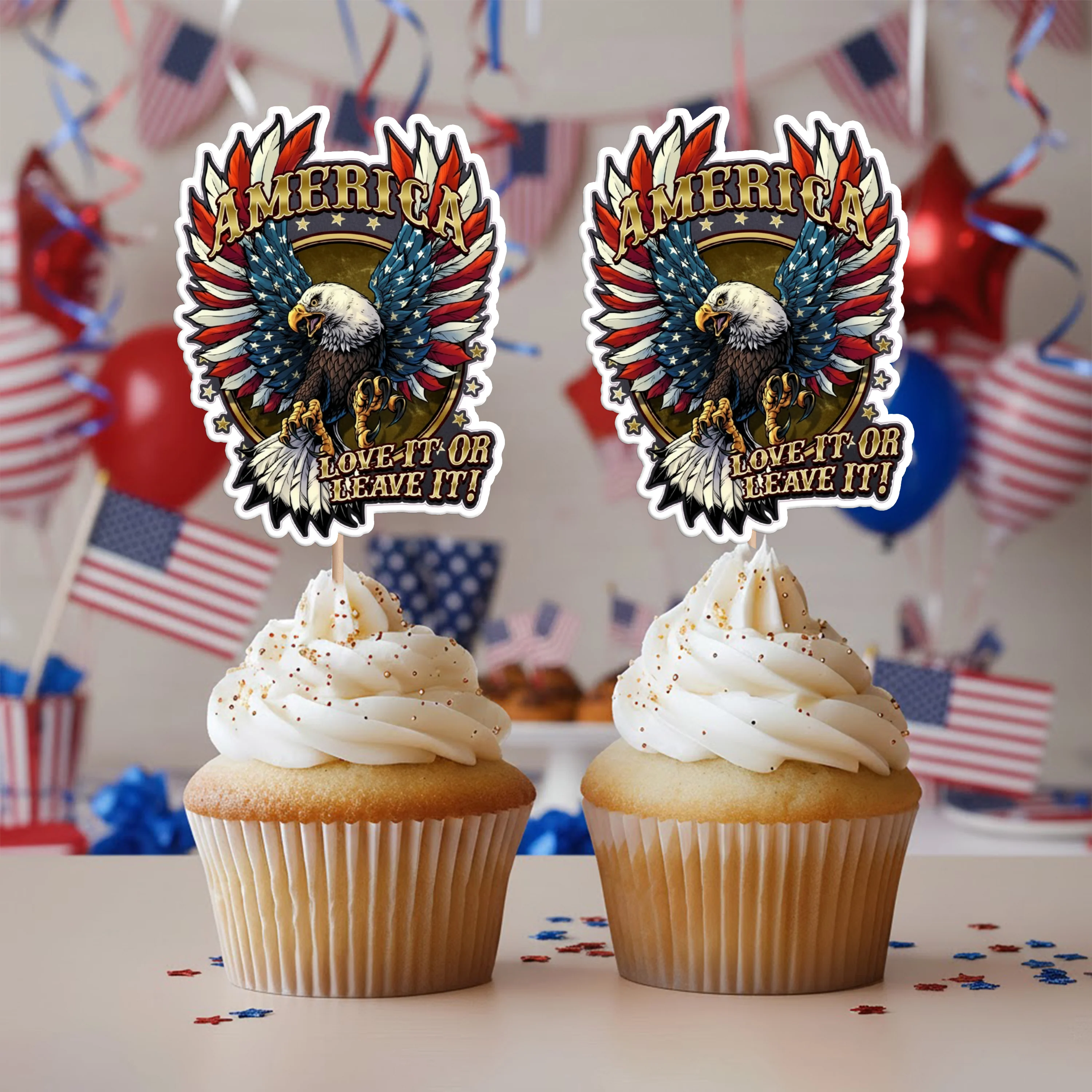 America Eagle Love It Or Leave It Cupcake Topper HA75 898842 - Image 5