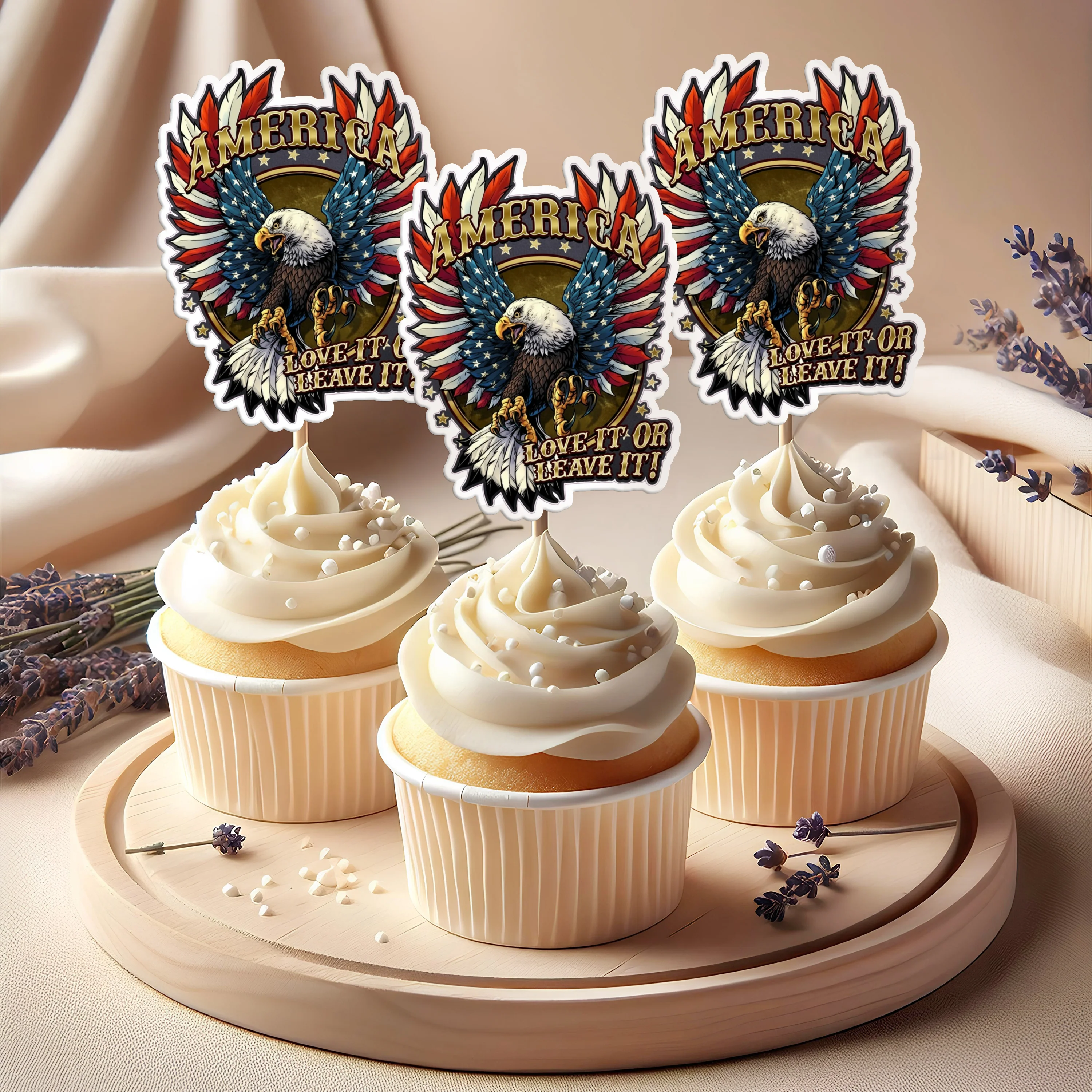 America Eagle Love It Or Leave It Cupcake Topper HA75 898842 - Image 6