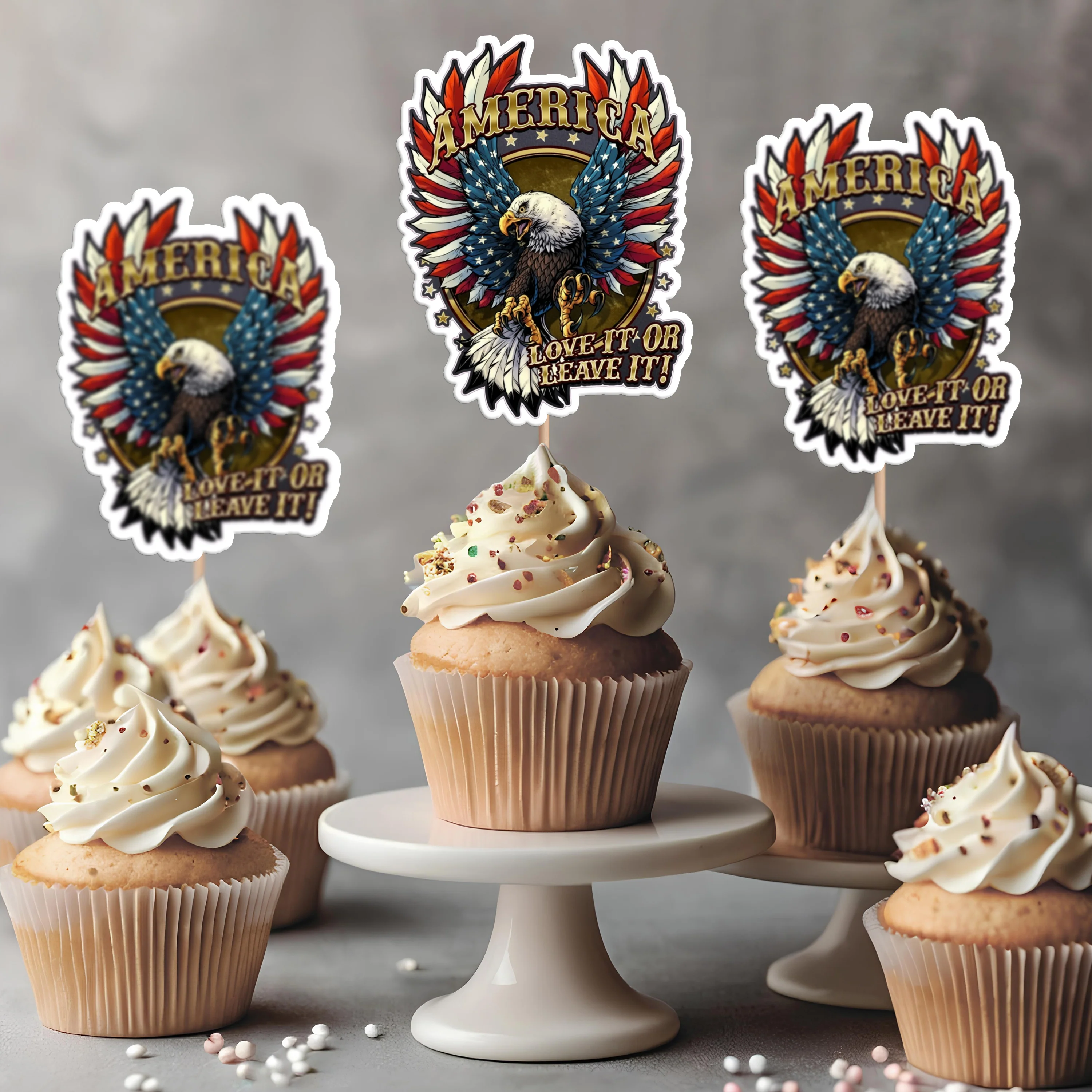 America Eagle Love It Or Leave It Cupcake Topper HA75 898842 - Image 7