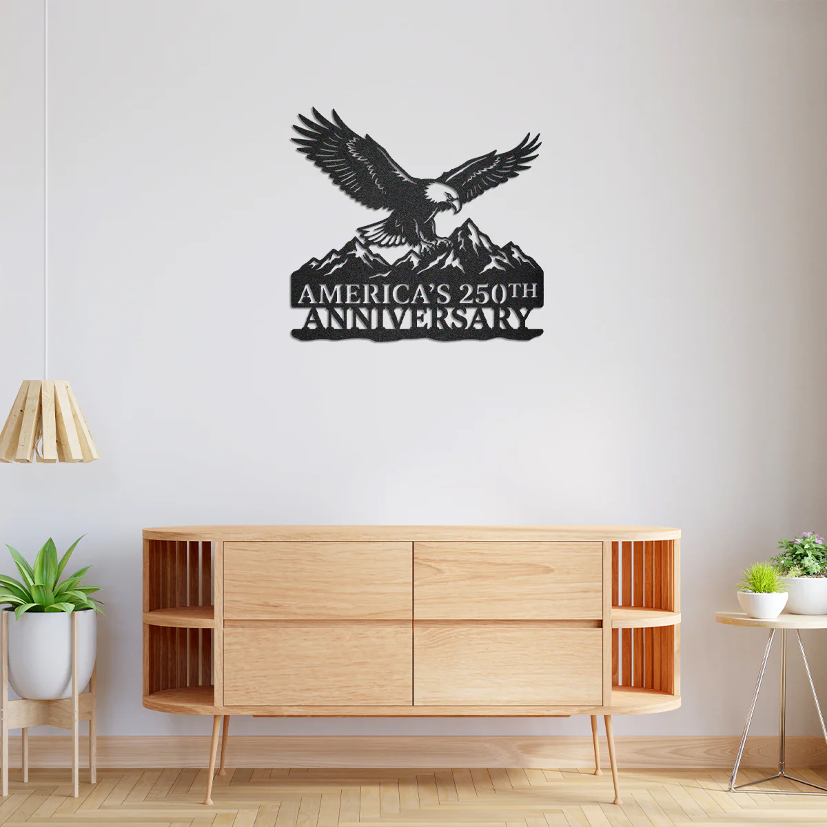 America’s 250th Anniversary Metal Sign, Patriotic Eagle and Mountain Silhouette, USA Semiquincentennial Wall Decor HO82 901148 - Image 5